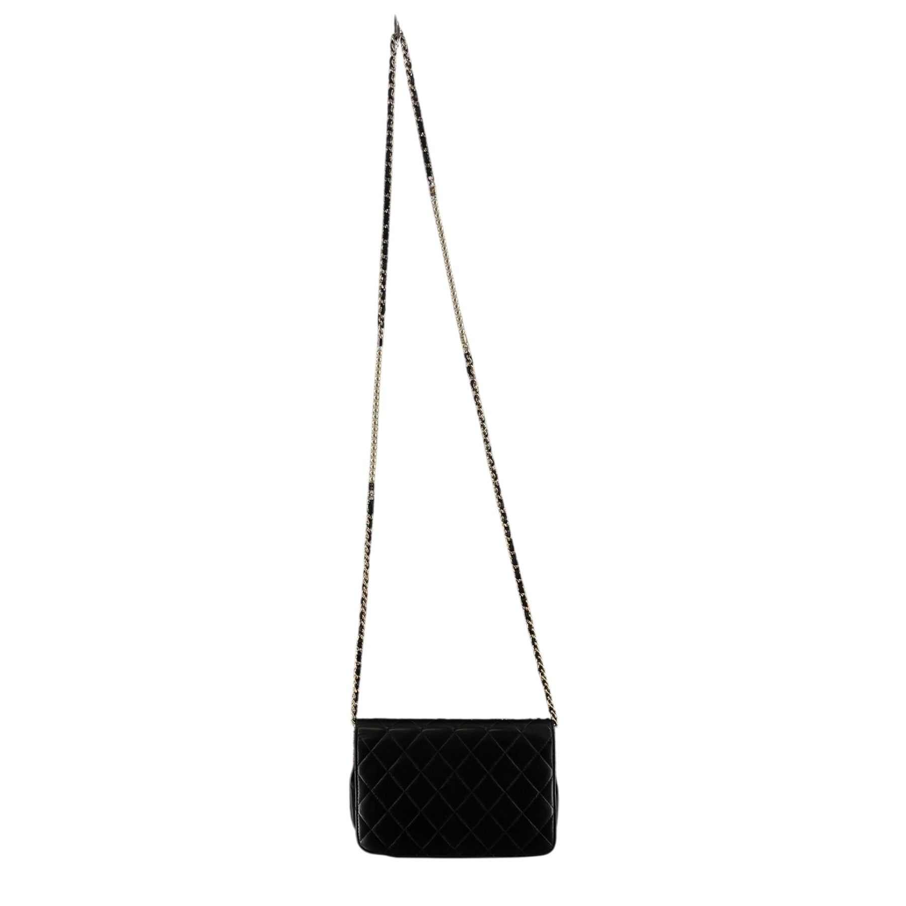 CHANEL/Cross Body Bag/Leather/BLK/25978324/GOLD HARDWARE view 2