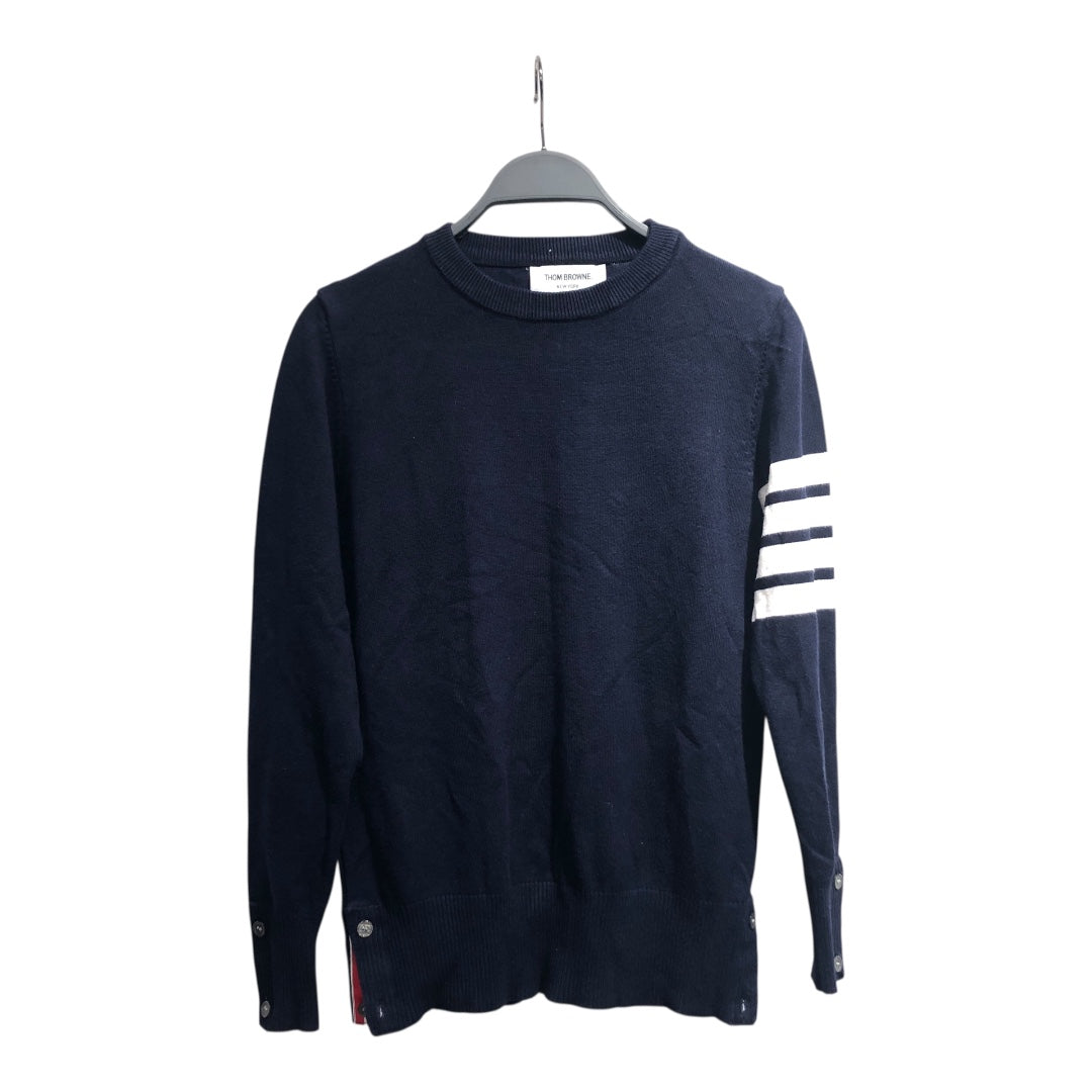 THOM BROWNE. NEW YORK/Sweater/S/Cotton/NVY/ view 1