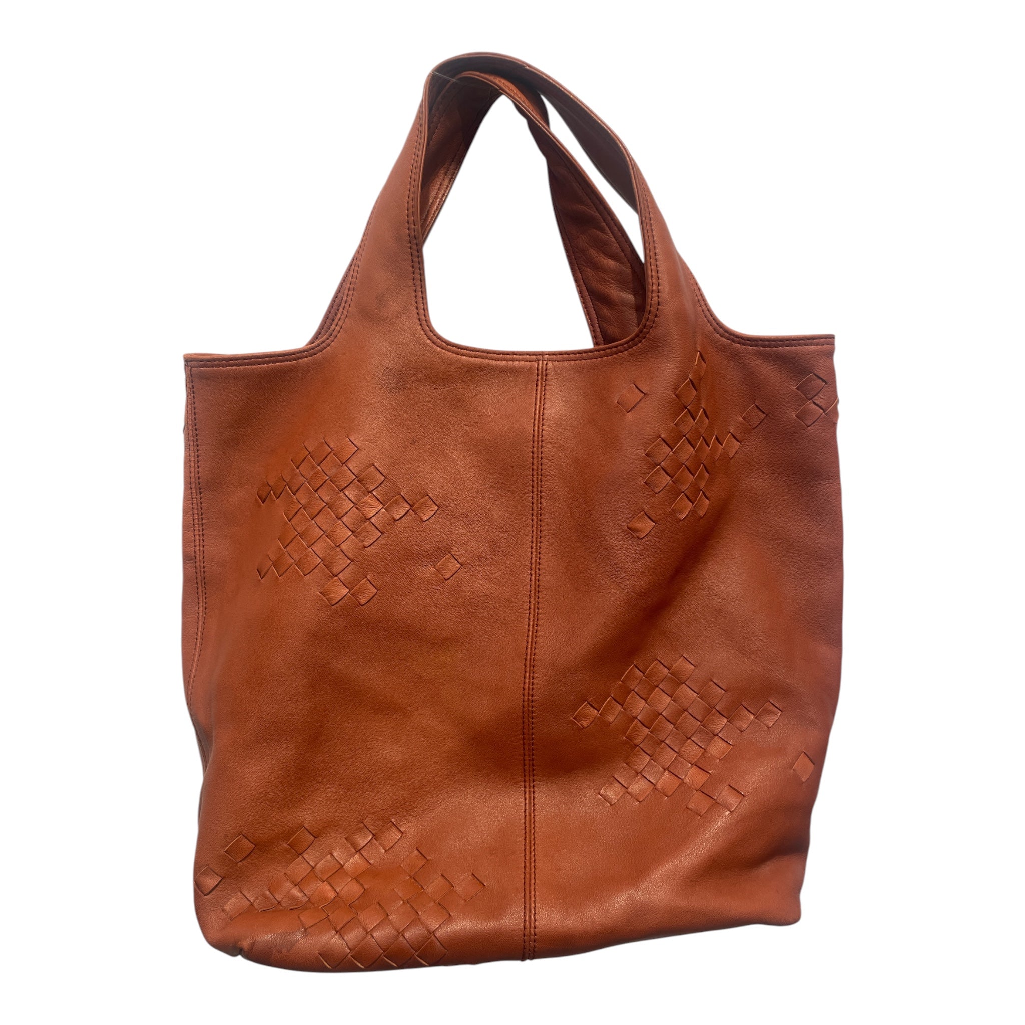 BOTTEGA VENETA/Tote Bag/Leather/ORN/BURNT ORANGE/INTRECCIATO SMALL view 2