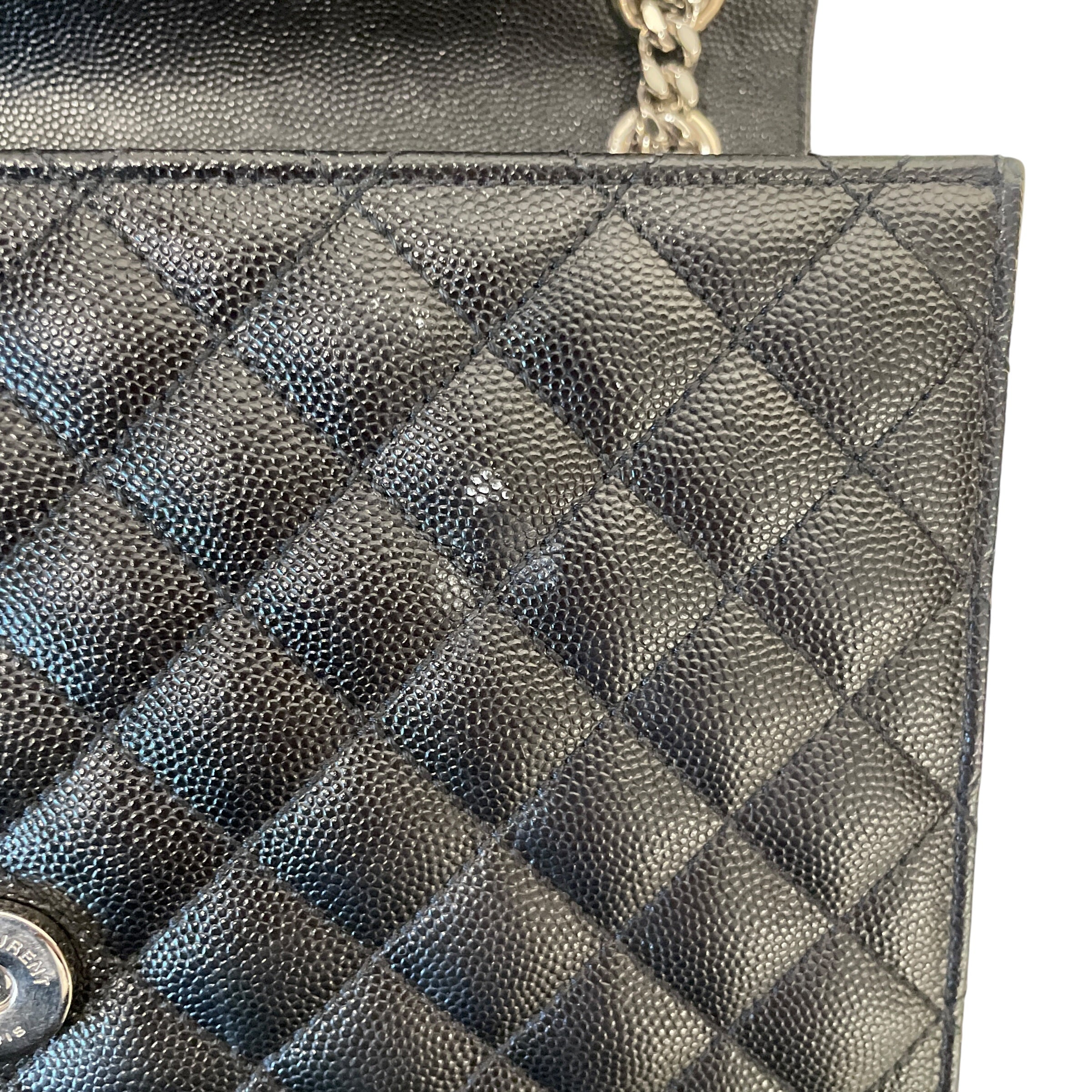 YVES SAINT LAURENT/Bag/Leather/BLK/ENVELOPE SILVER HARDWARE view 7
