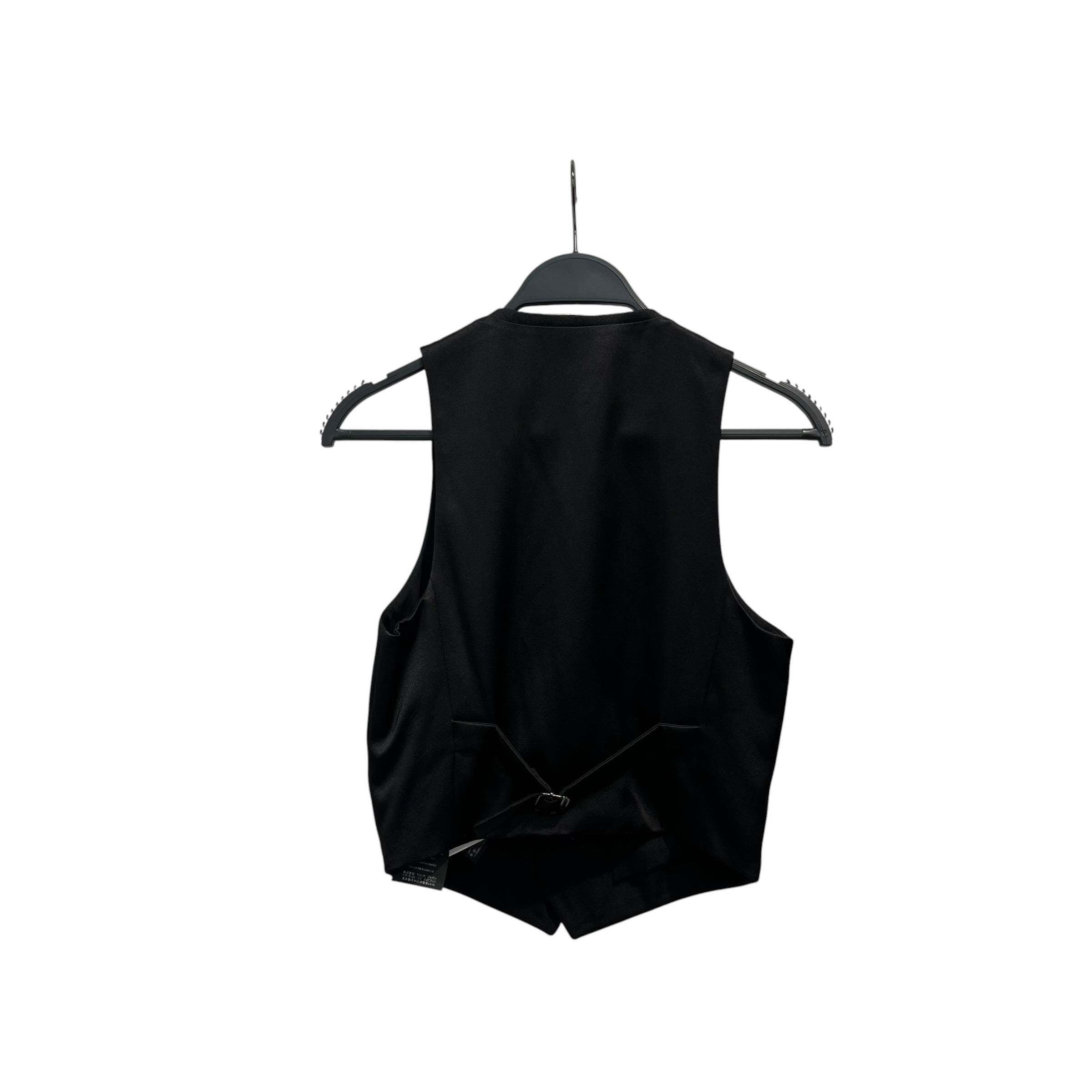 SAINT LAURENT/Waistcoat/36/Wool/BLK/GOLD CHAIN, DEEP VNECK view 2