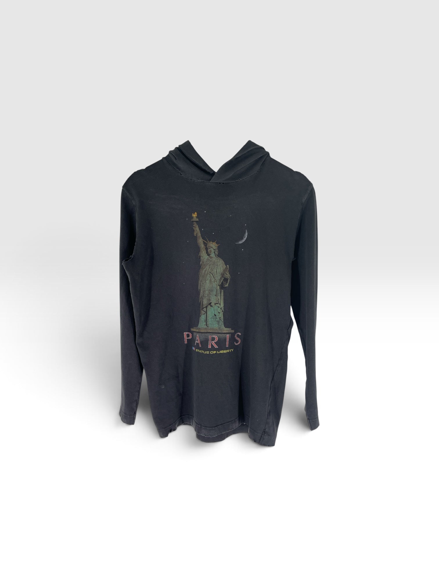 BALENCIAGA/Hoodie/M/Cotton/BLK/PARIS STATUE OF LIBERTY view 1