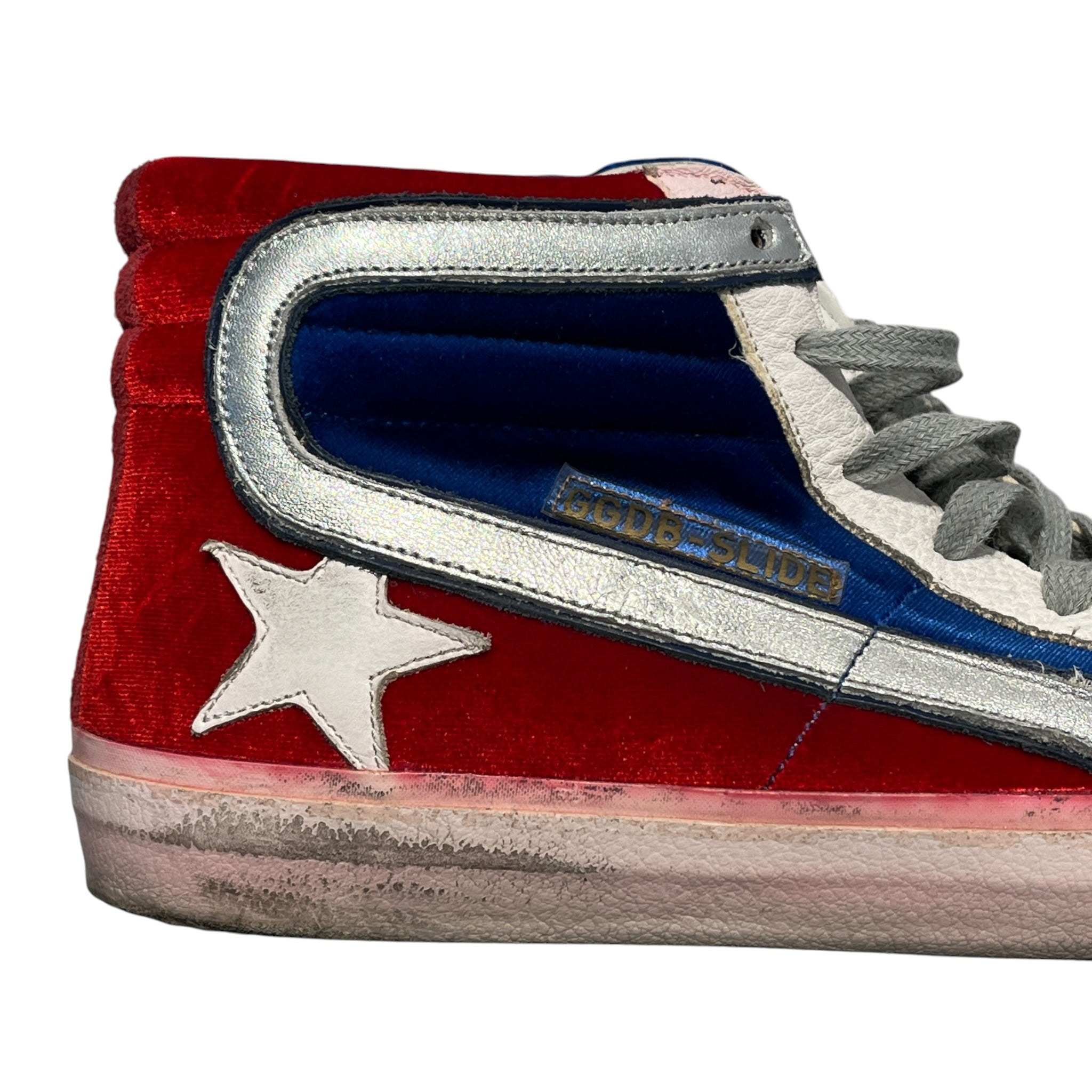 GOLDEN GOOSE/Hi-Sneakers/EU 43/Velour/RED/BLUE&RED SLIDE HIGHTOP view 7