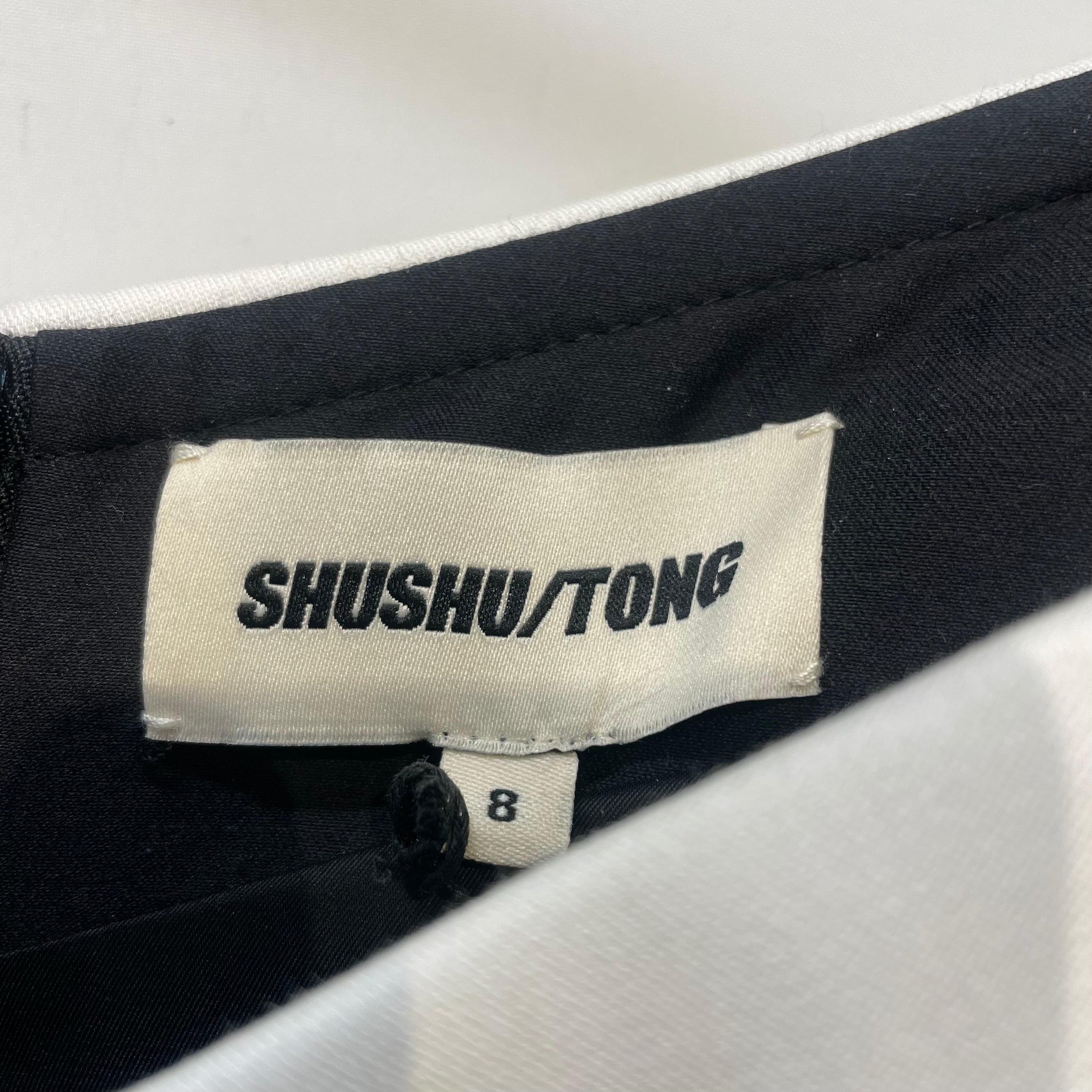 SHUSHU/TONG/SL Dress/M/Cotton/BLK/Mini Length/off shoulder corsetted teacup view 4
