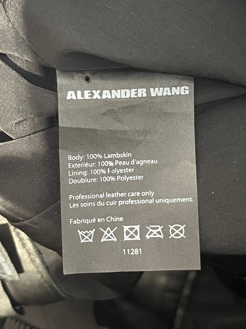 Alexander Wang/Skirt/S/Leather/BLK/Flare/