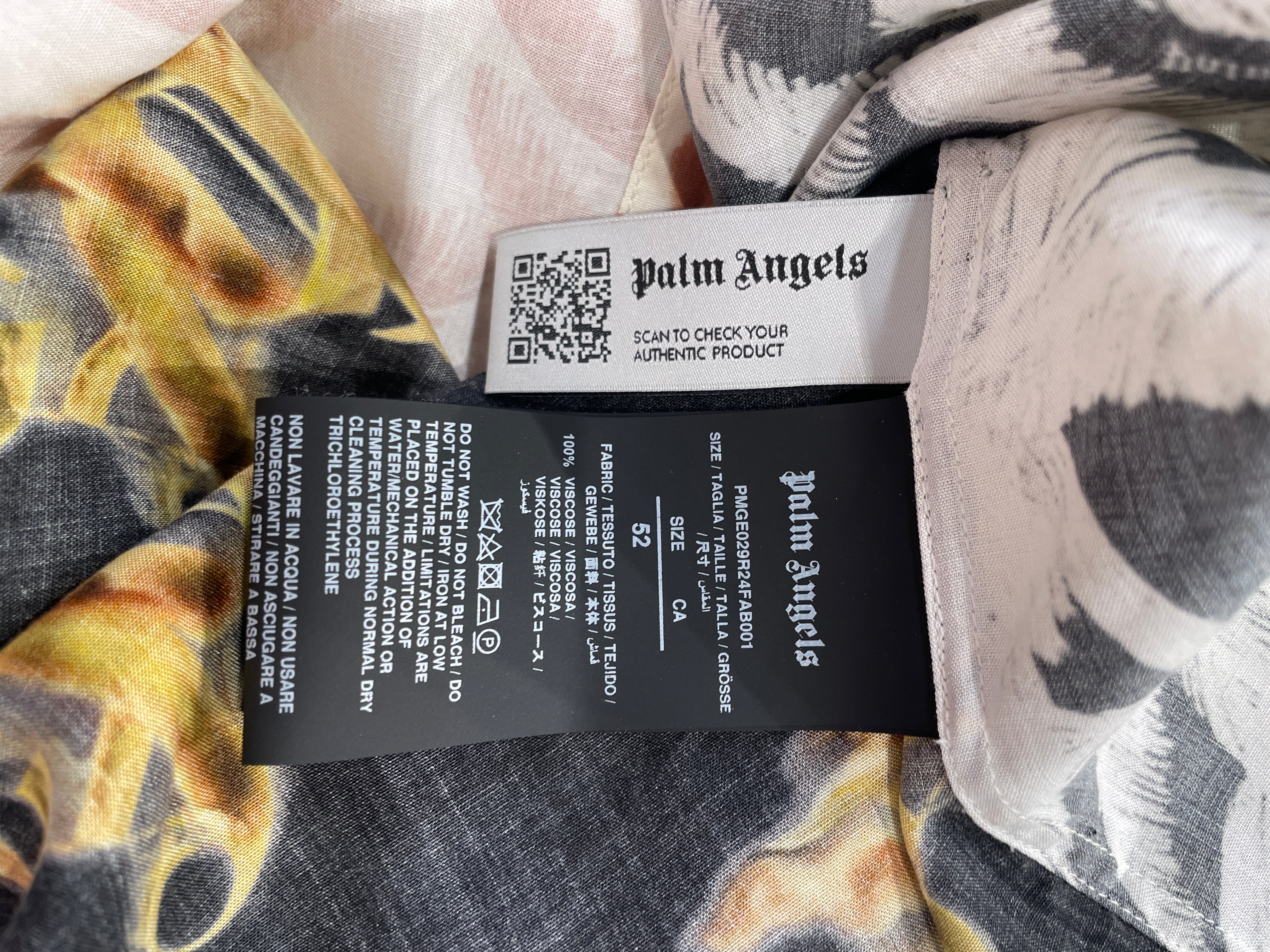 Palm Angels/LS Shirt/52/Silk/MLT/All Over Print/MULTICOLORPALMTREES view 4