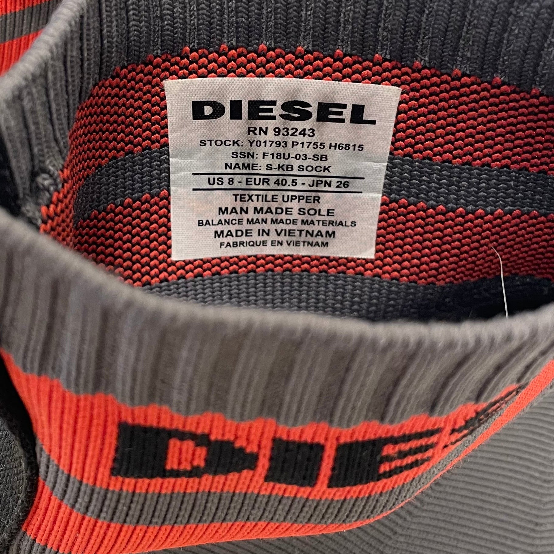DIESEL/Hi-Sneakers/US 8/Cotton/GRY/ view 7