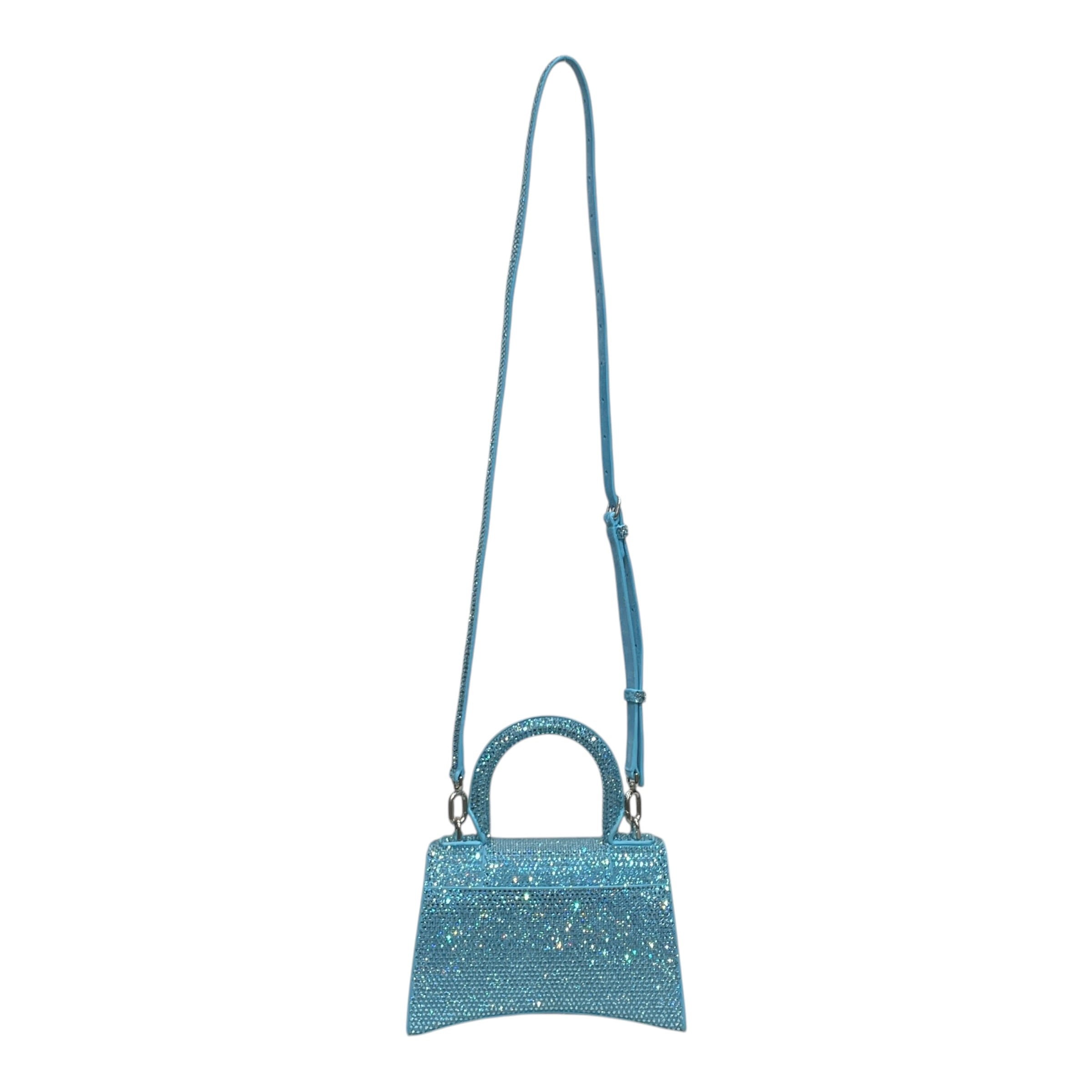 BALENCIAGA/Cross Body Bag/Iridescent/Leather/BLU/BB HOURGLASS RHINESTONE view 2
