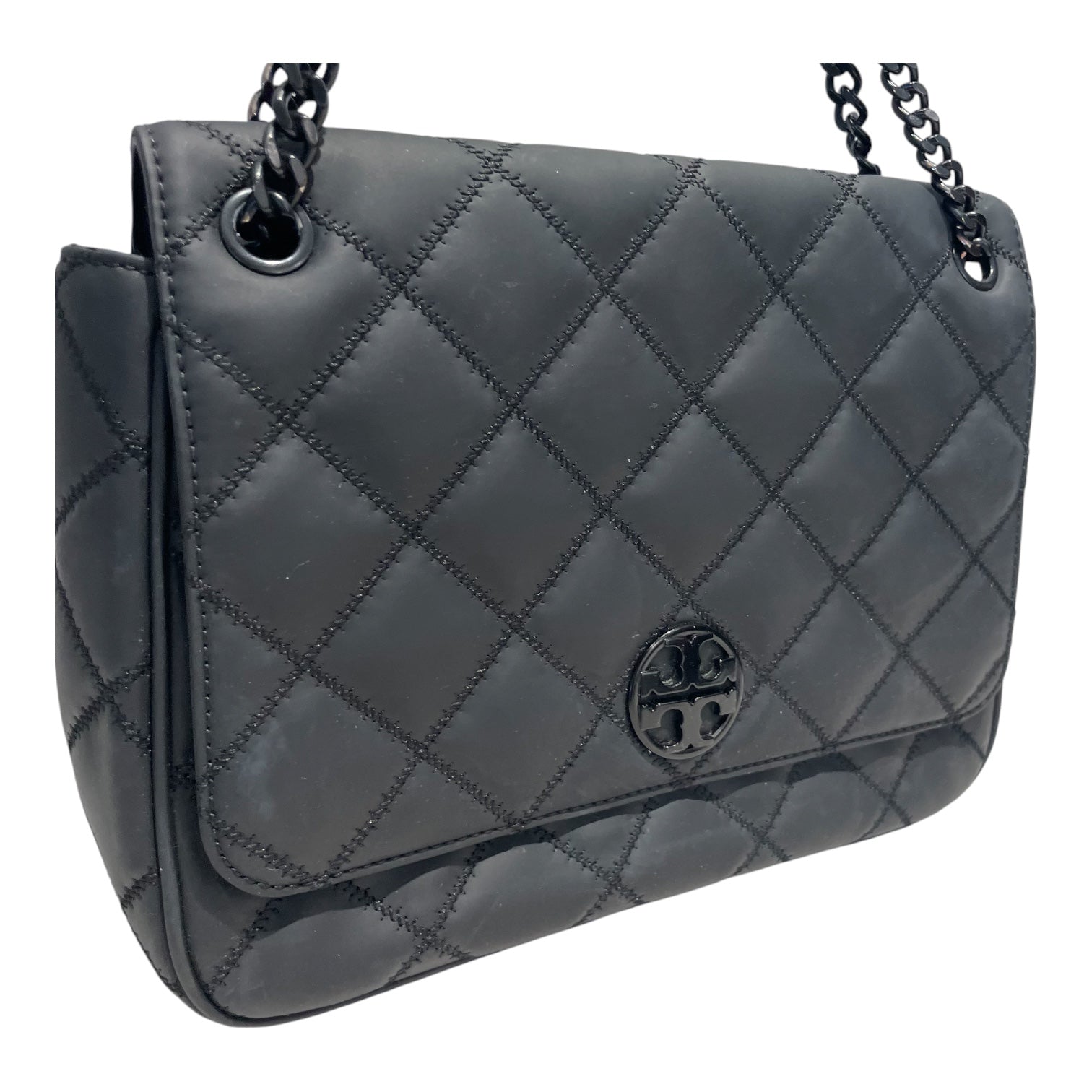 TORY BURCH/Cross Body Bag/Leather/BLK/Willa Matte Quilted view 6