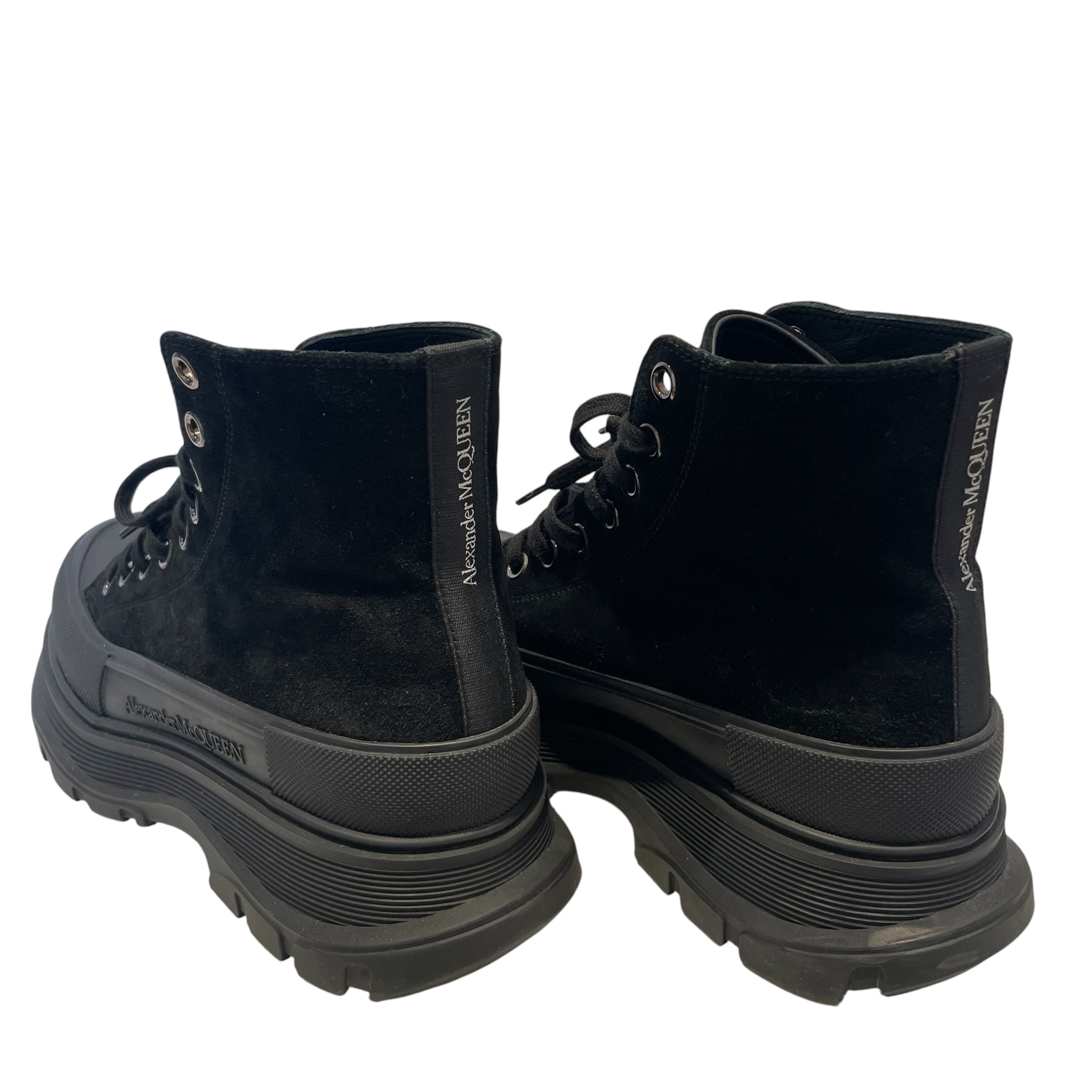 Alexander McQueen/Boots/EU 43.5/Cotton/BLK/blk hardware/combat boots view 2