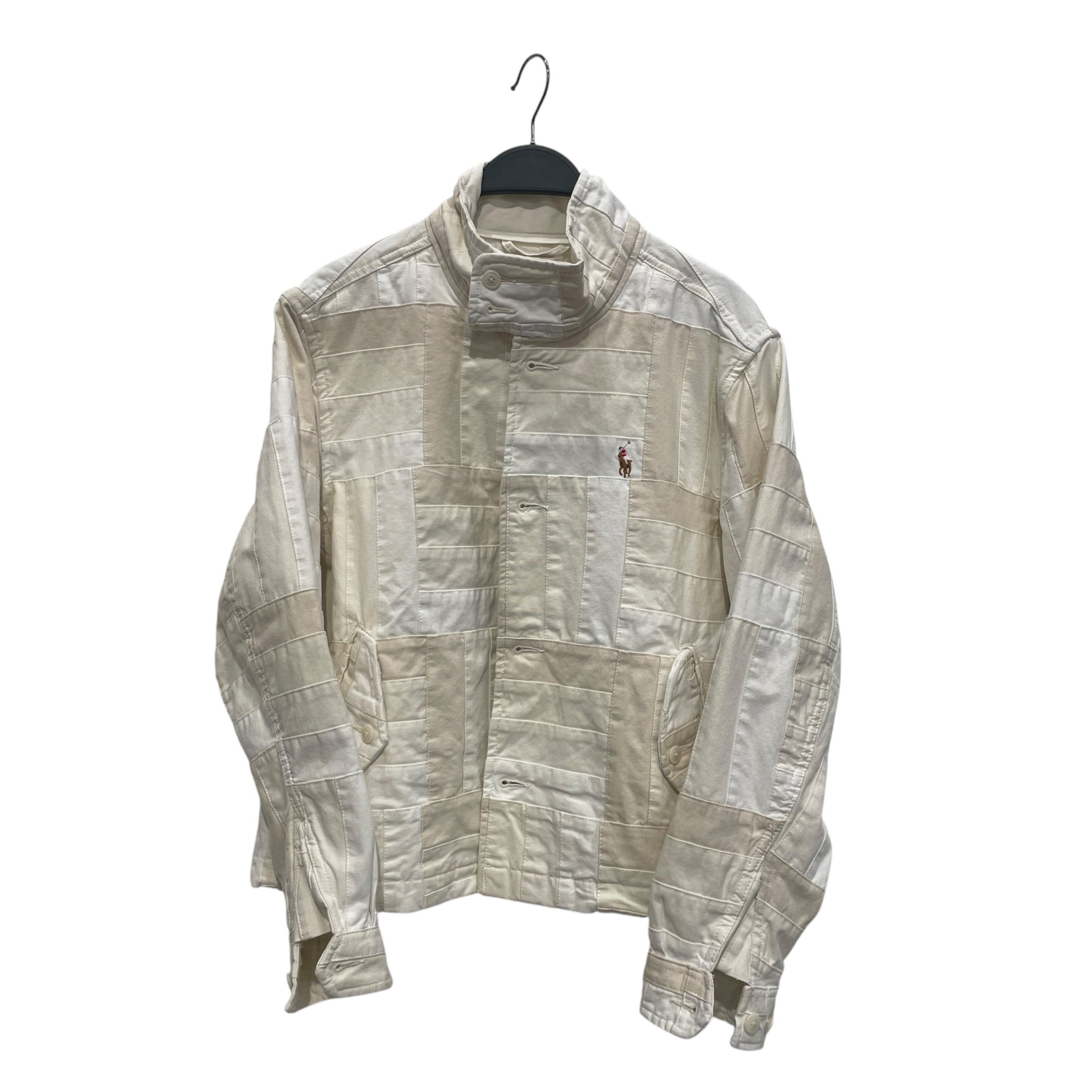 RALPH LAUREN/Denim Jkt/XS/All Over Print/Cotton/WHT/PATCHWORK JACKET view 1