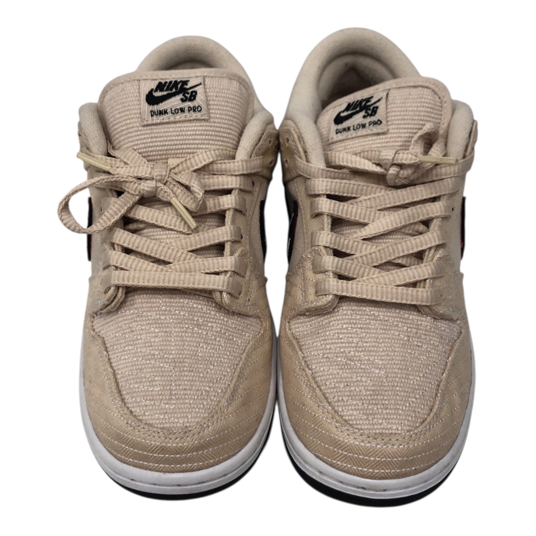 NIKE SB/Low-Sneakers/US 9.5/Cotton/CRM/Albino & Preto Dunk view 3