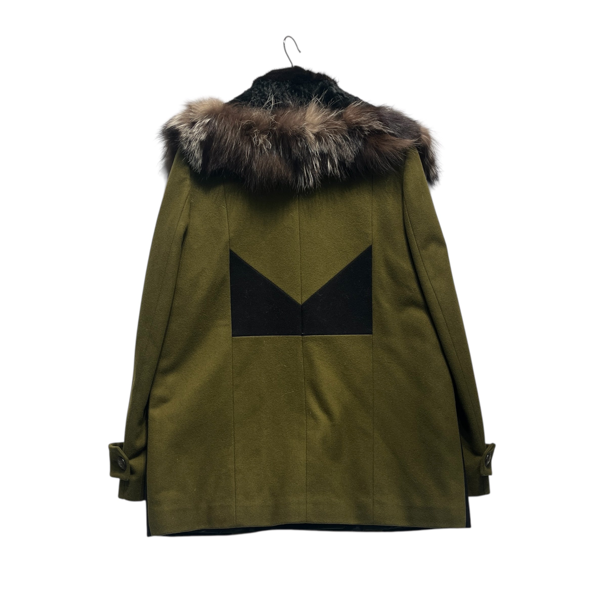 Just cavalli/Peacoat/44/KHK/FUR COLLAR COAT view 2
