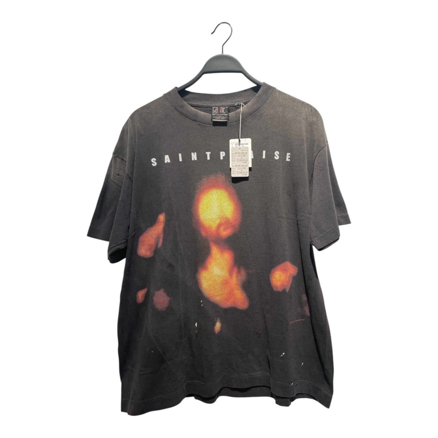 SAINT MICHAEL/T-Shirt/M/Cotton/GRY/Graphic/ view 1