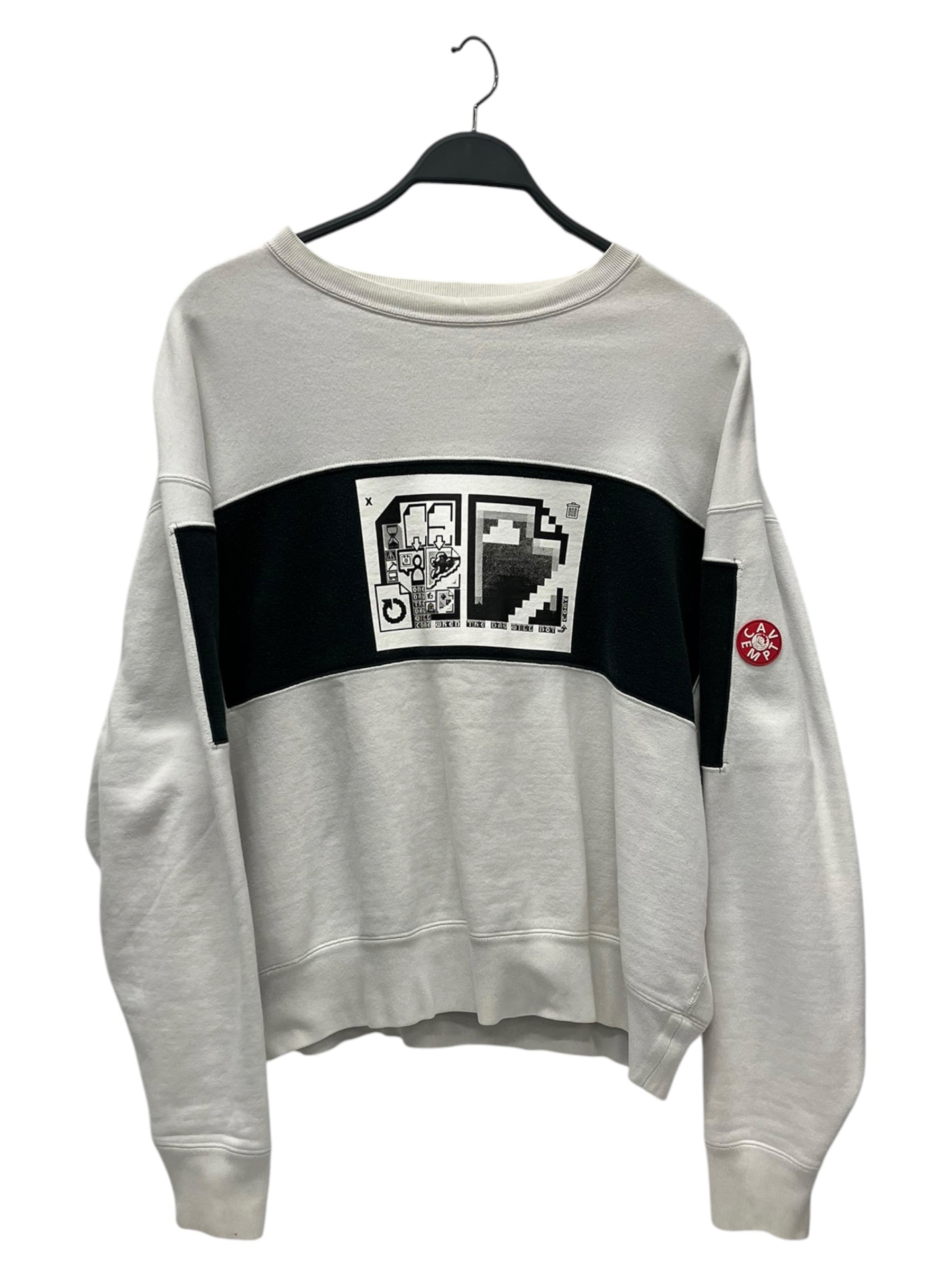 C.E(CAV EMPT)/Sweatshirt/M/Cotton/WHT/TRASH SYMBOL/COME WHEN THE DAY view 1