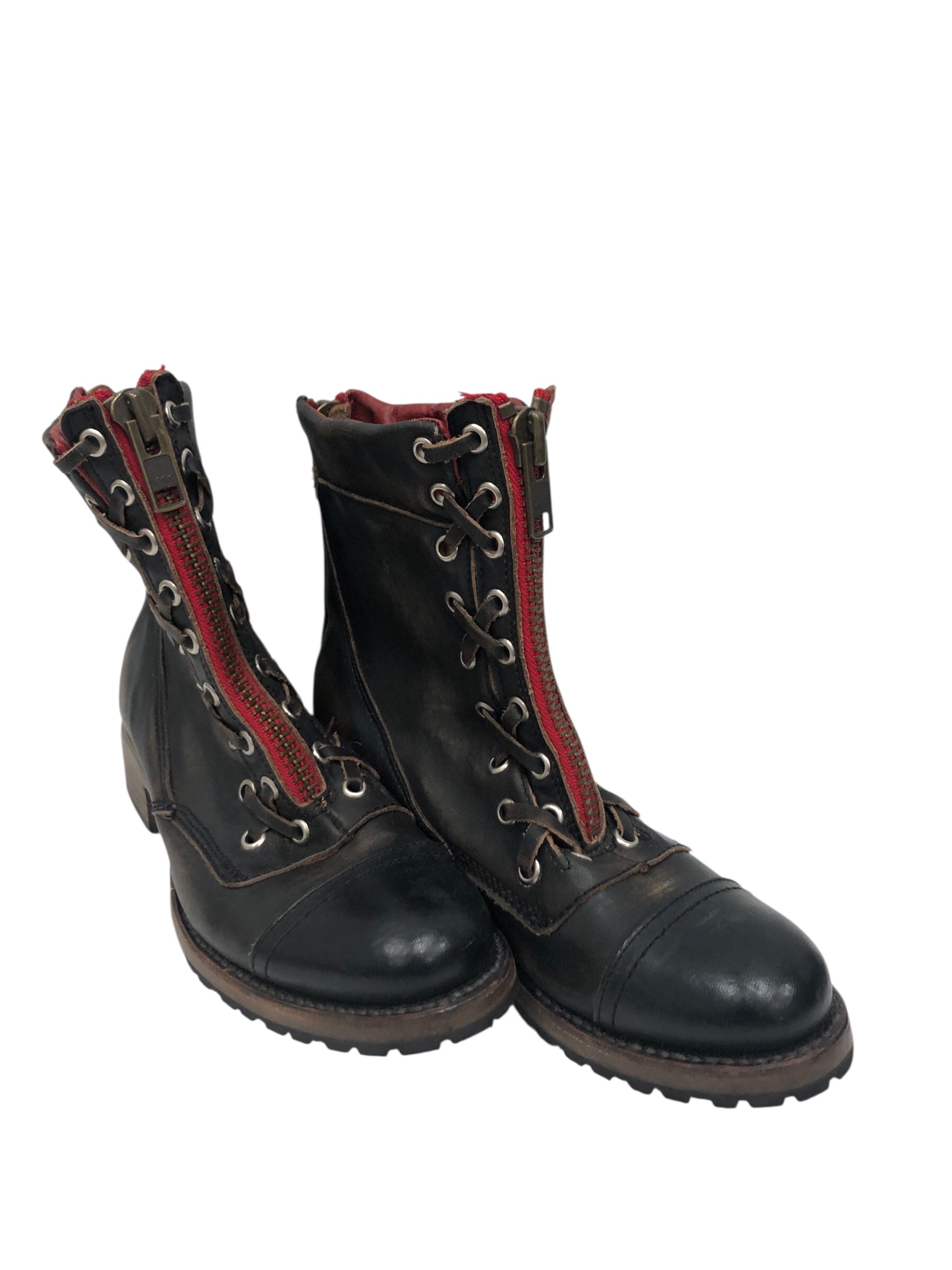 Freebird by Steven/Boots/US 7/Leather/BRW/dark brown w/ red inside view 1