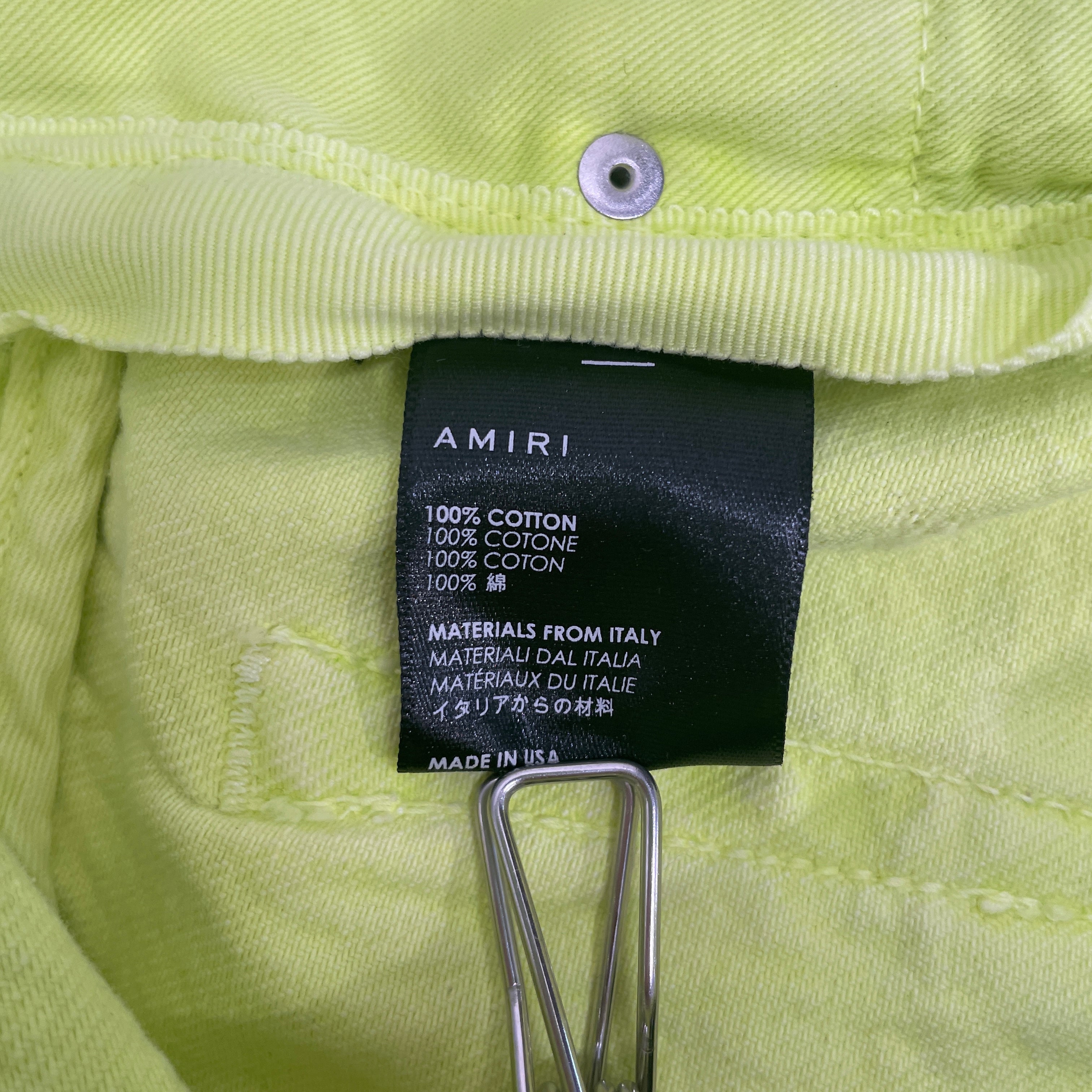 AMIRI/Skirt/6/Denim/YEL/FOLD OVER NEON SKIRT view 4