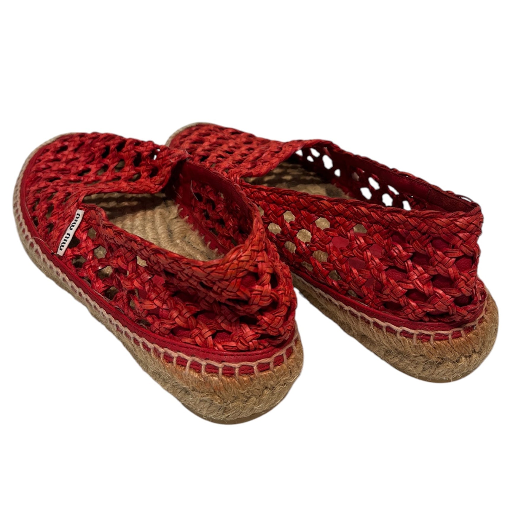 MIU MIU/Espadrilles/EU 37/Cotton/RED/Tassel/ view 2