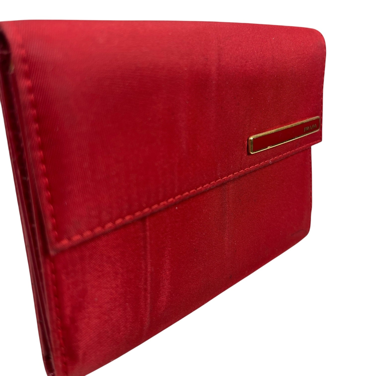 PRADA/Bifold Wallet/Nylon/RED/L's/ view 4