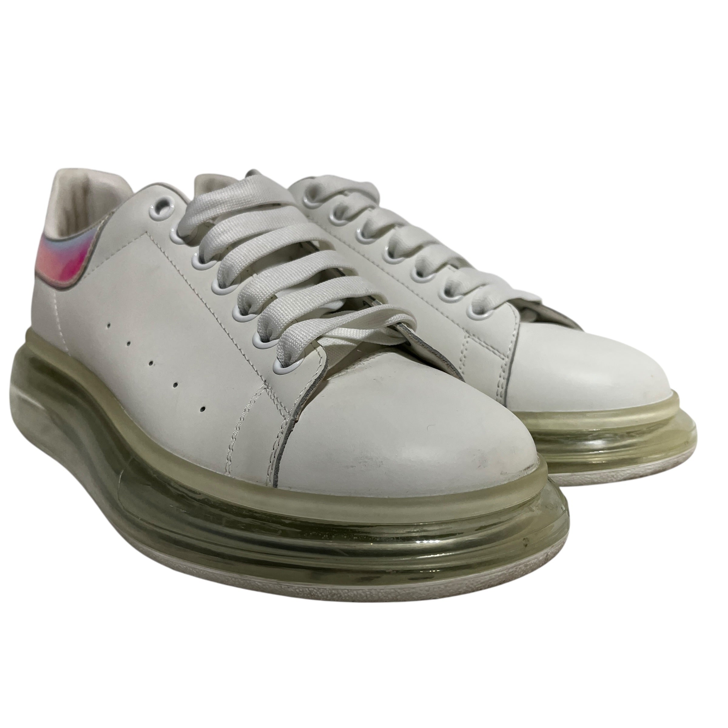 Alexander McQueen/Low-Sneakers/EU 43/Leather/WHT/IRIDESCENT HEEL view 1