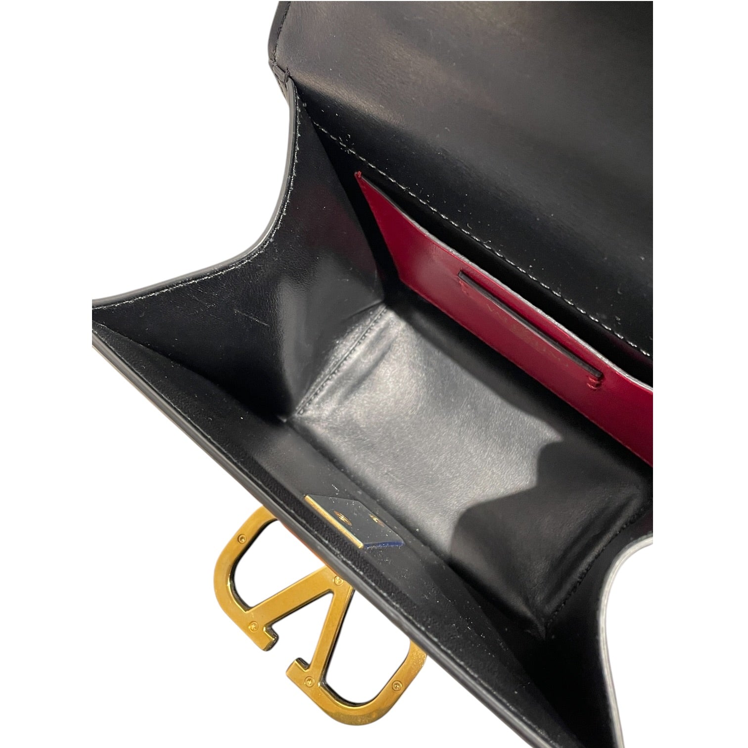 VALENTINO GARAVANI/Cross Body Bag/Leather/BLK/V SLING CROSSBODY view 4