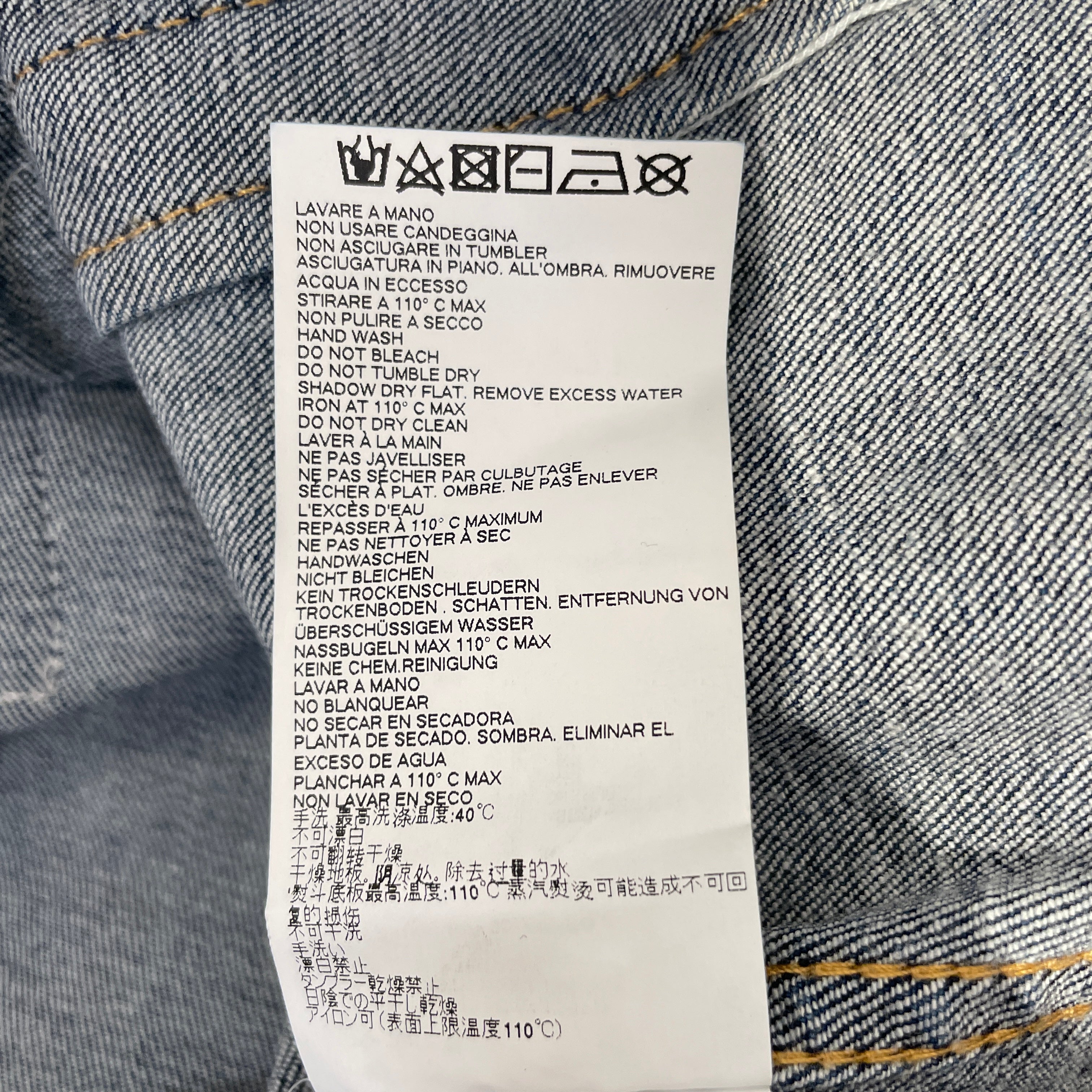 DSQUARED2/Denim Jkt/52/Denim/BLU/Single Breasted/All Over Print/ view 3