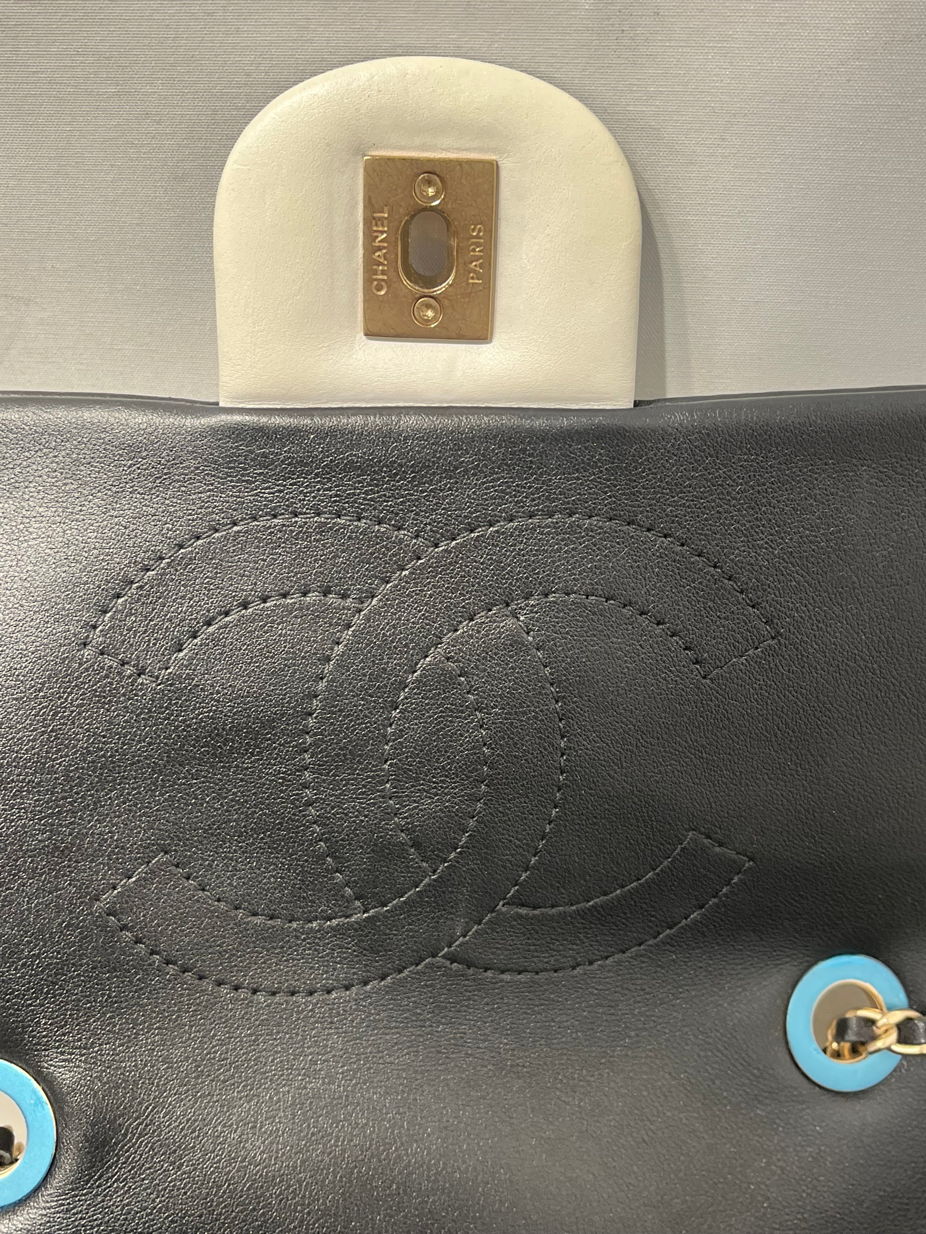 CHANEL/Bag/Leather/WHT/LAGERFELD FLAP BAG view 6
