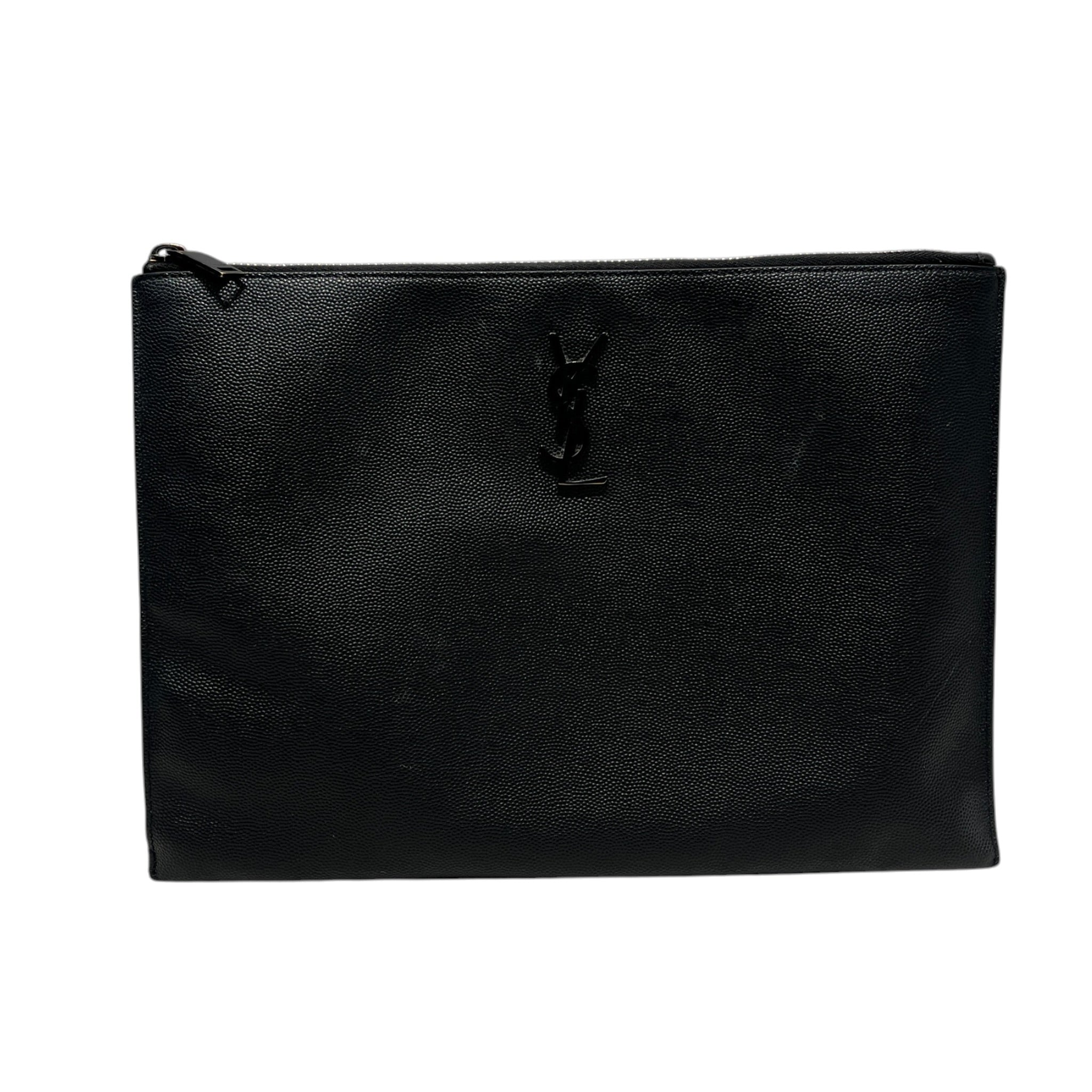 SAINT LAURENT/Pouch/Leather/BLK/PORTFOLIO LARGE 2024 view 1