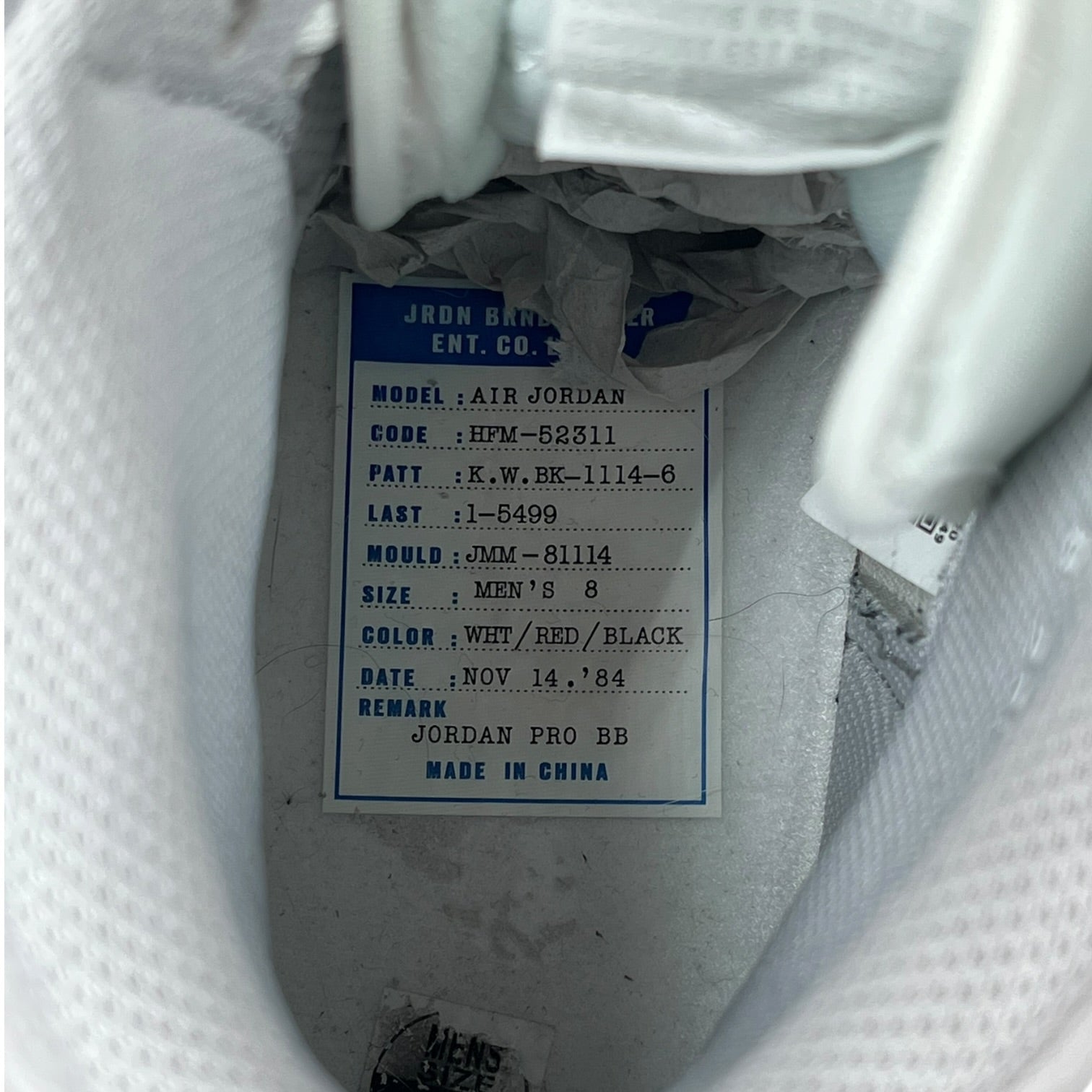 NIKE/AIR JORDAN 1 HIGH 85/Hi-Sneakers/US 8/Leather/WHT/BQ4422-100 view 3