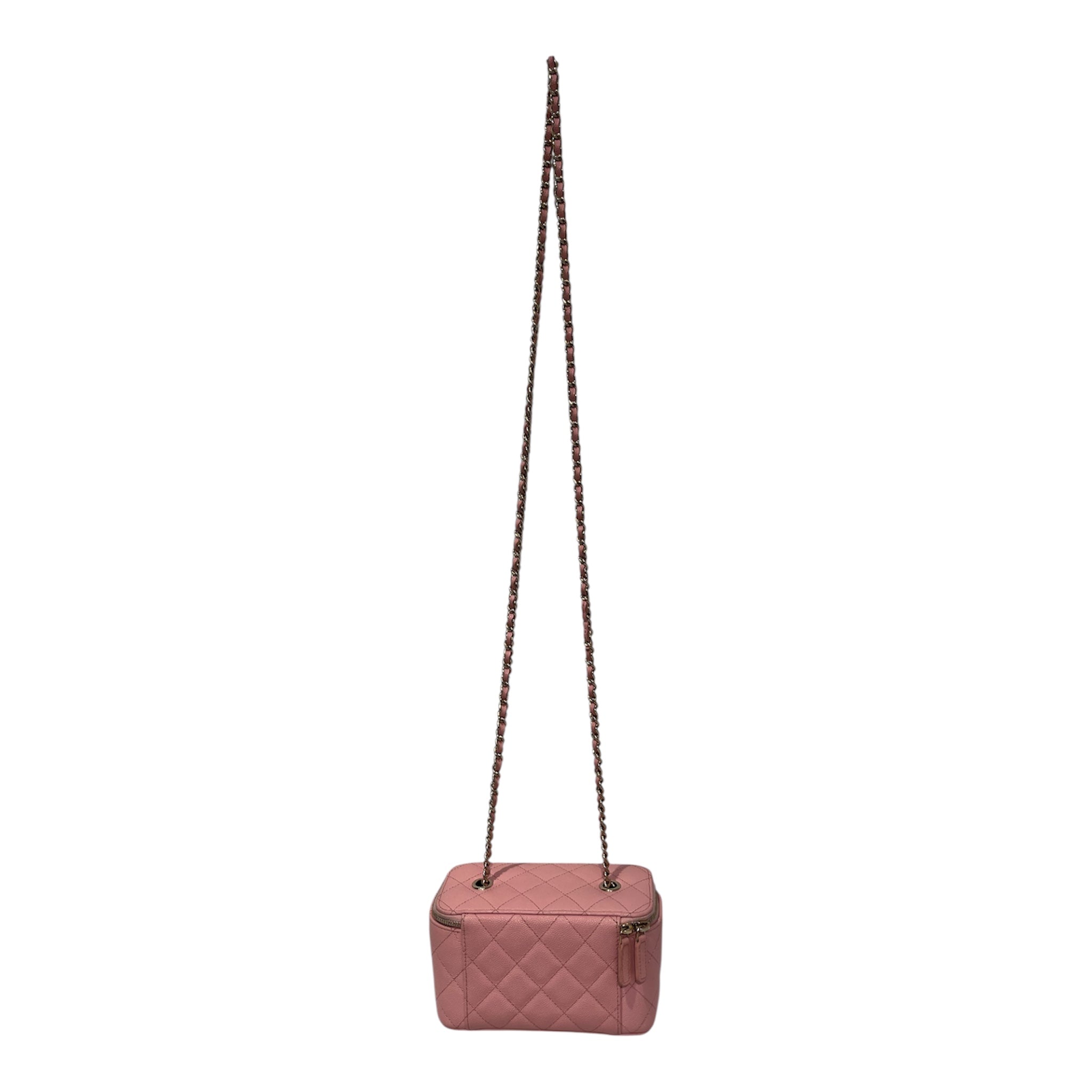 CHANEL/Cross Body Bag/Leather/PNK/318816634 CAVIAR VANITY BAG view 2