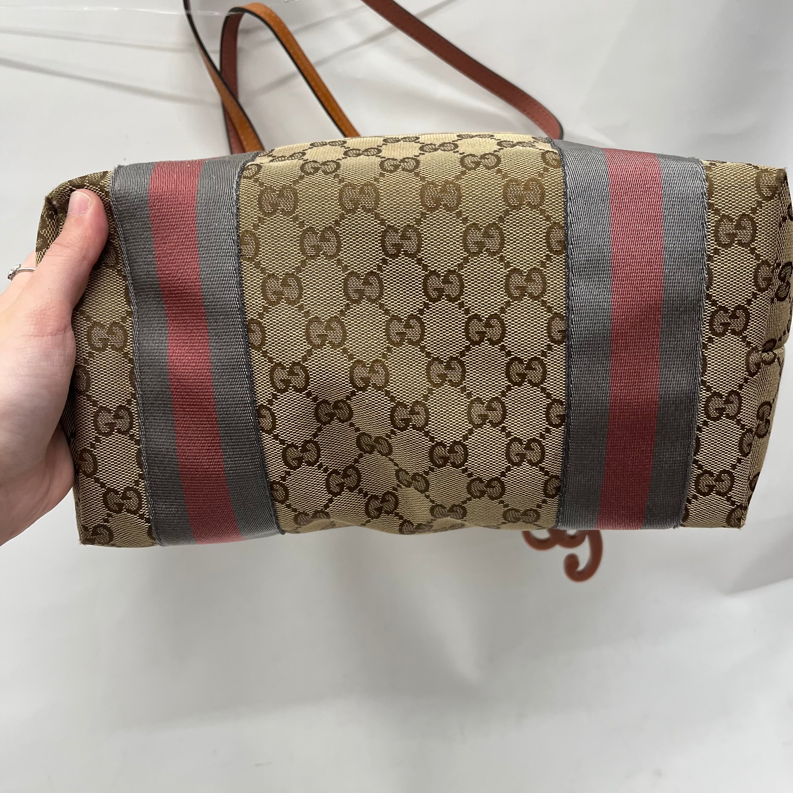GUCCI/Tote Bag/Monogram/BRW/GG Canvas Jolie view 3