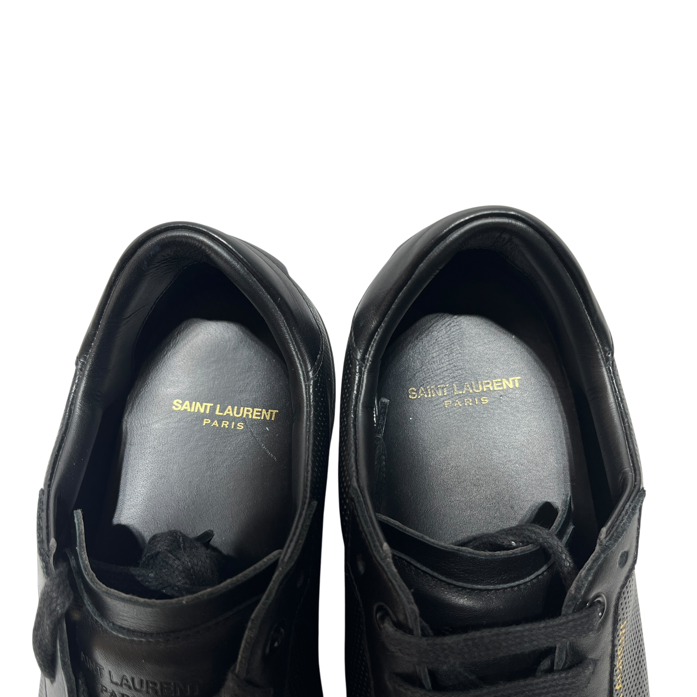 SAINT LAURENT/Low-Sneakers/US 9/Leather/BLK/LEATHER SNEAKER view 3