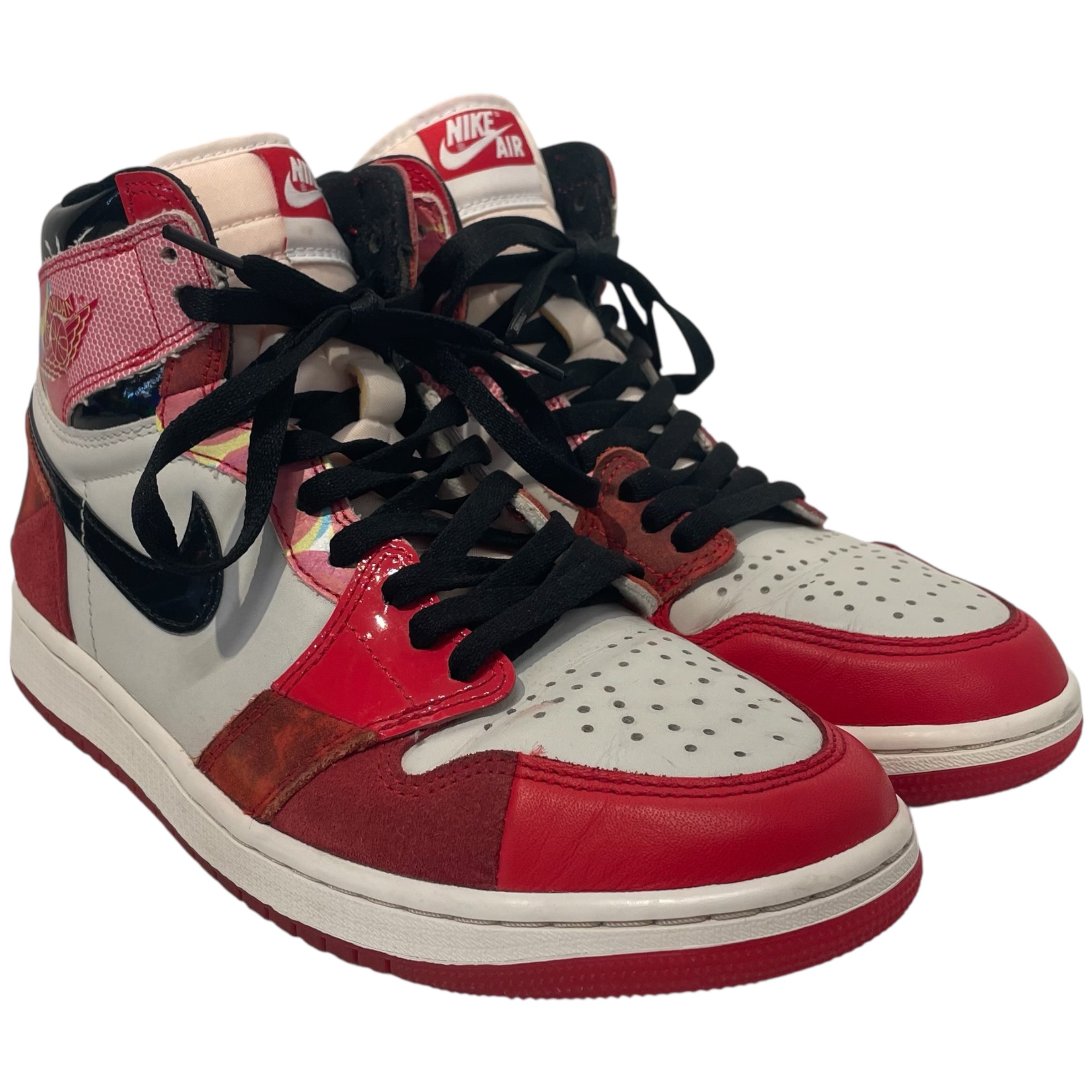 NIKE/Hi-Sneakers/US 9/Suede/RED/spiderman view 1