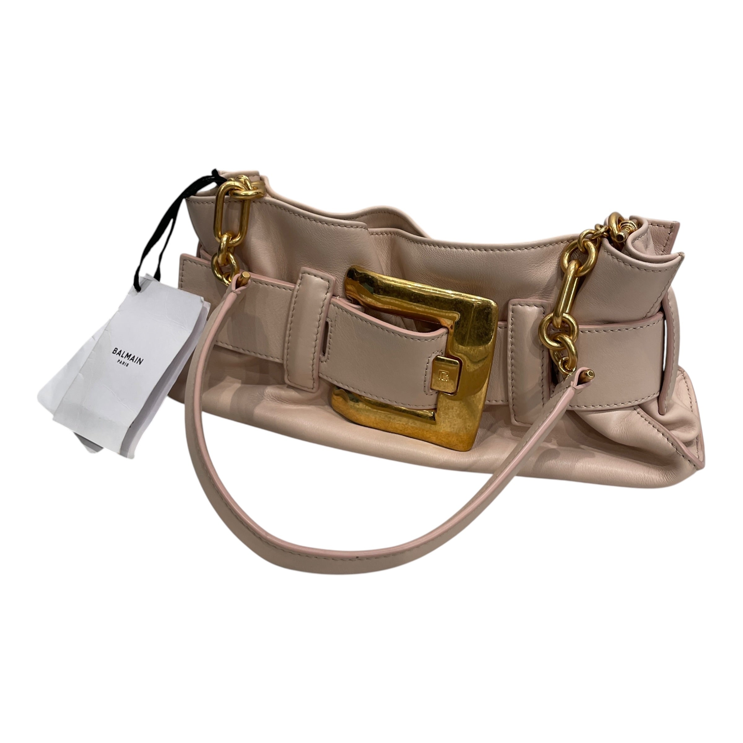 BALMAIN/Bag/Leather/PNK/BIG GOLD BUCKLE view 7