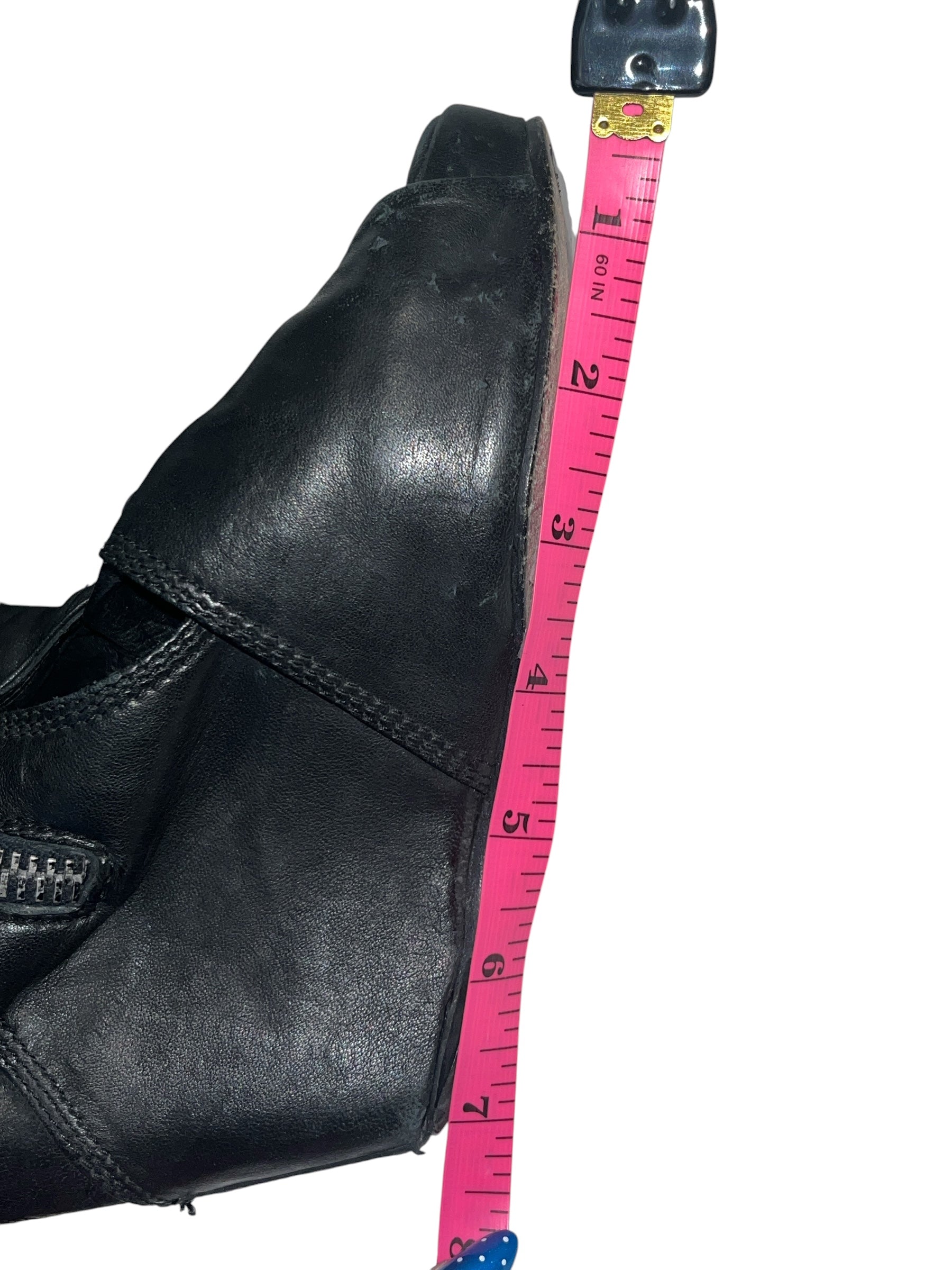 Rick Owens/Boots/US 6/Leather/BLK/WEDGE SHOE CAPE MIDI BOOT view 6