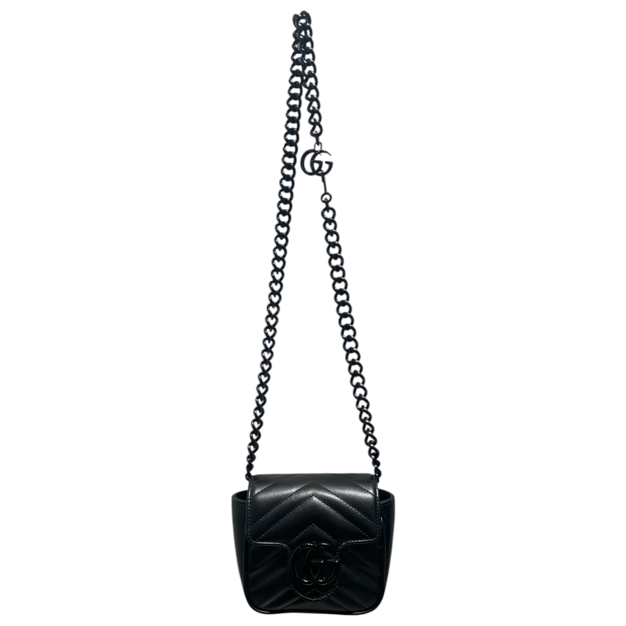 GUCCI/Cross Body Bag/BLK/Black Marmont Hook Double G view 1