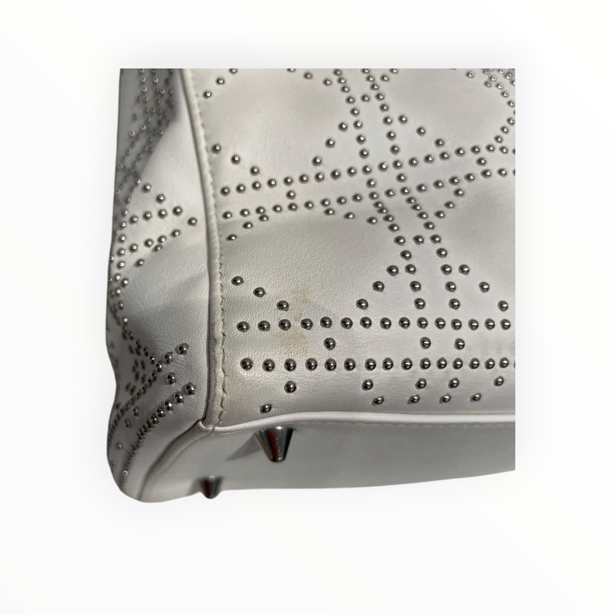 Christian Dior/Hand Bag/Leather/WHT/Cannage Lady Dior view 11