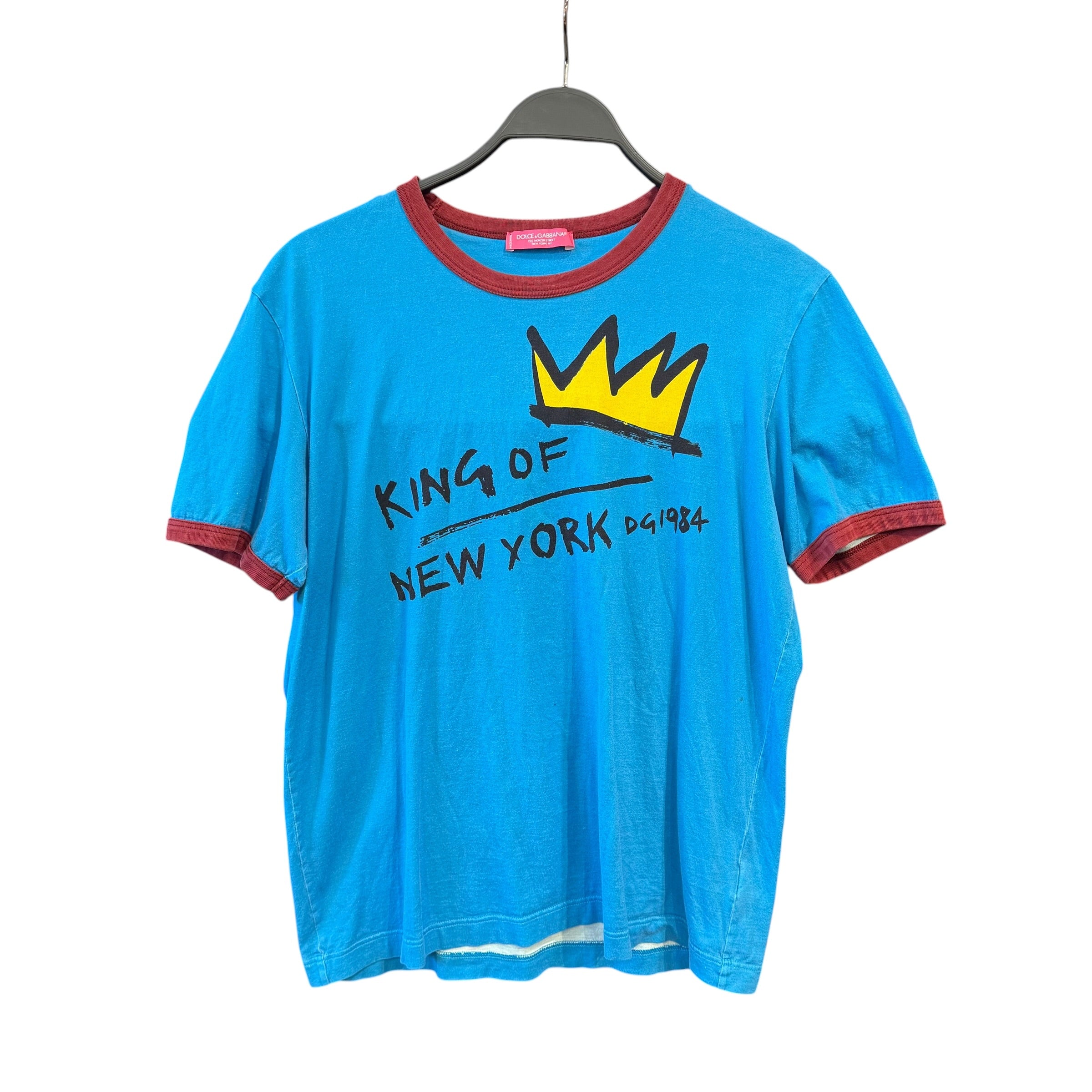 DOLCE&GABBANA/T-Shirt/50/Cotton/BLU/Graphic/King Of NY tee view 1