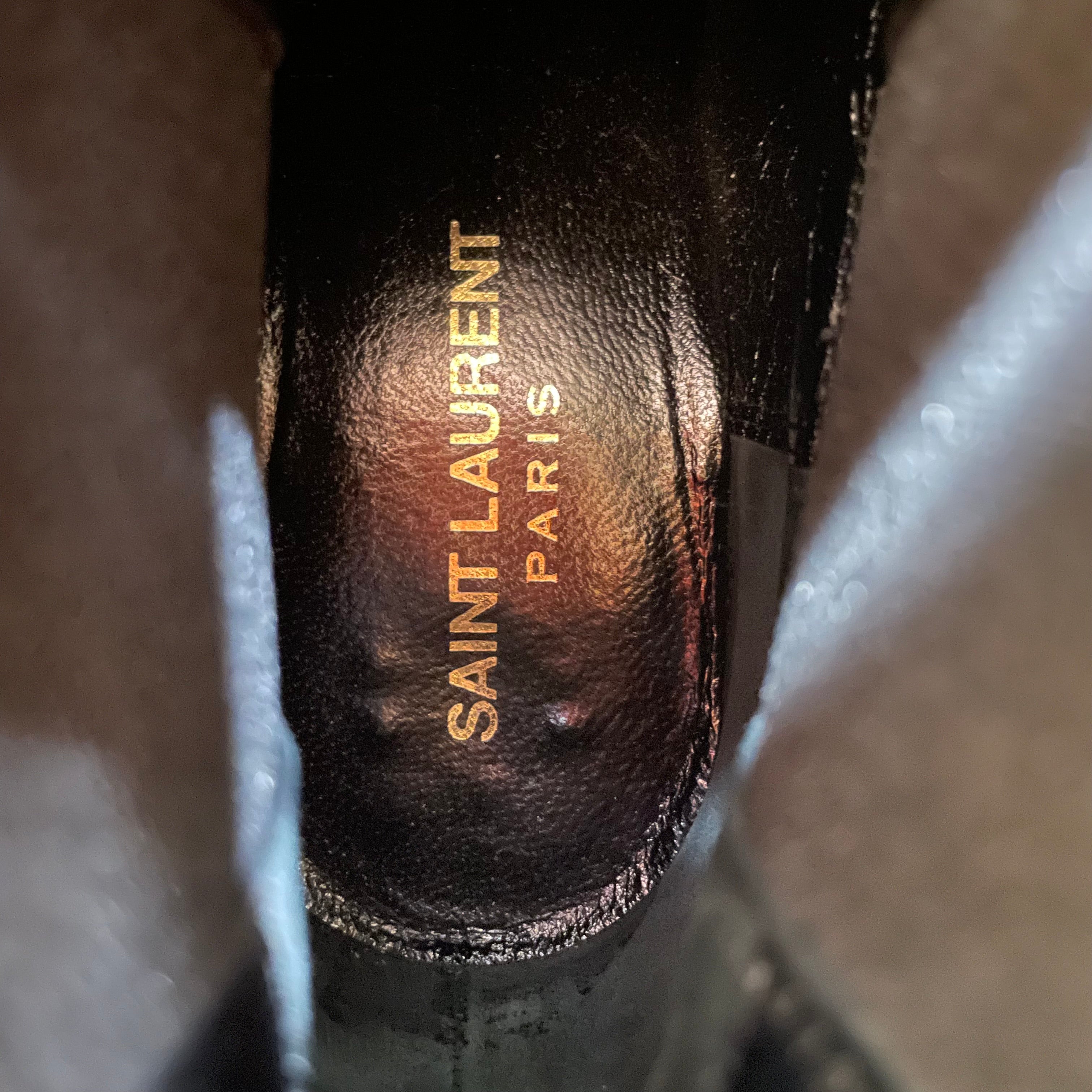 SAINT LAURENT/Chelsea Boots/EU 38/Suede/GRY/DY 328368 view 3