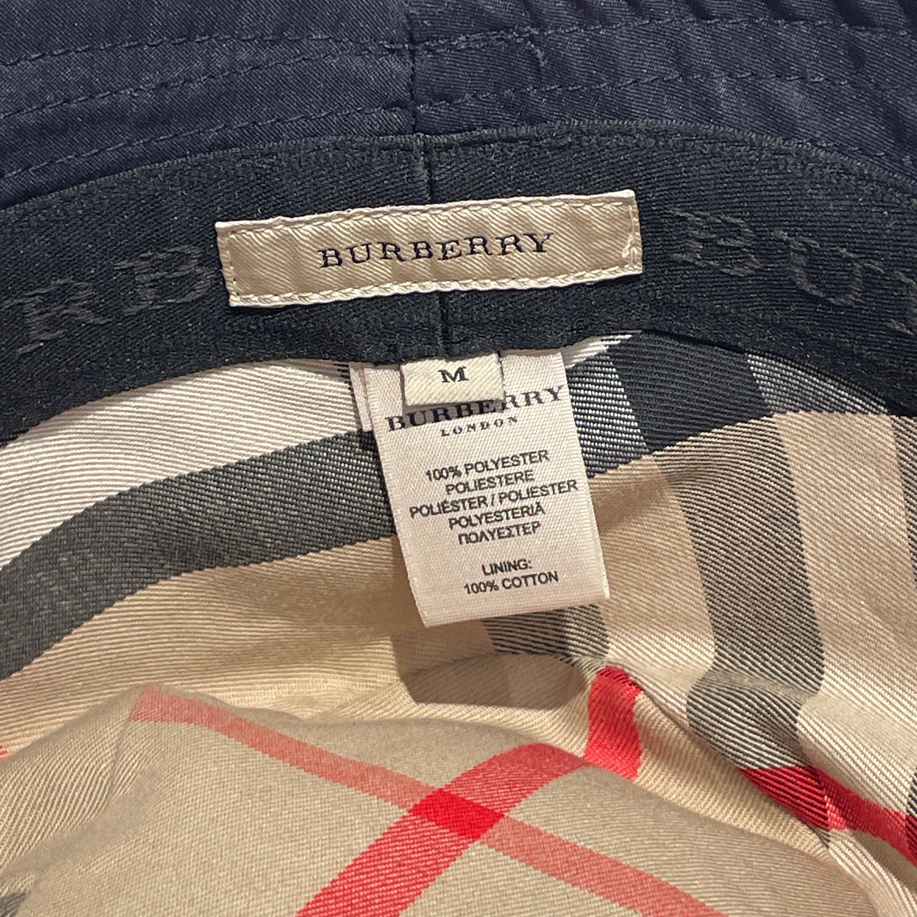 BURBERRY/Bucket Hat/M/Cotton/NVY/M's/BUCKET HAT view 3