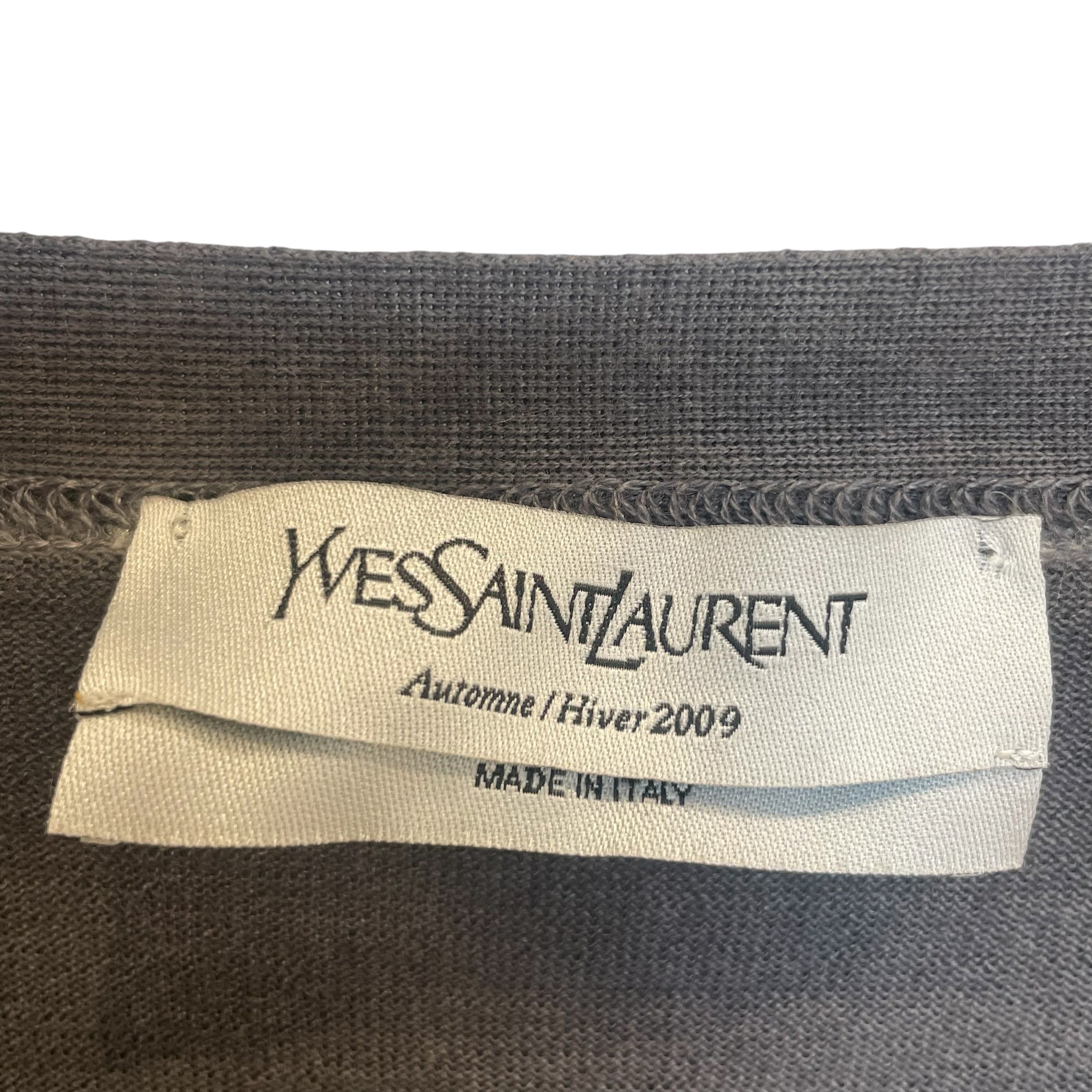 YVES SAINT LAURENT/Cardigan/L/Cotton/GRY/automne 2009 view 3