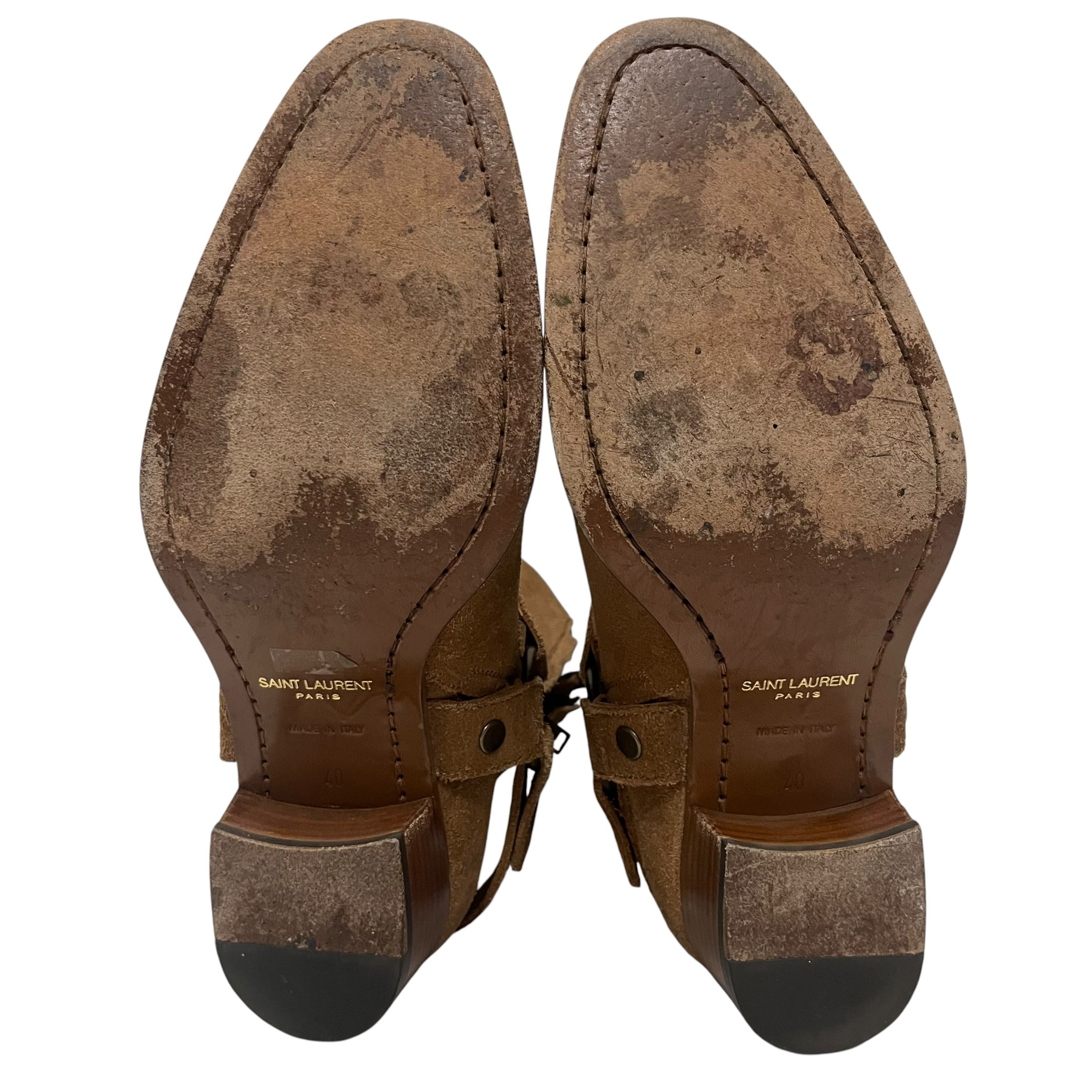 YVES SAINT LAURENT/Boots/EU 40/Suede/BEG/wyatt harness view 18