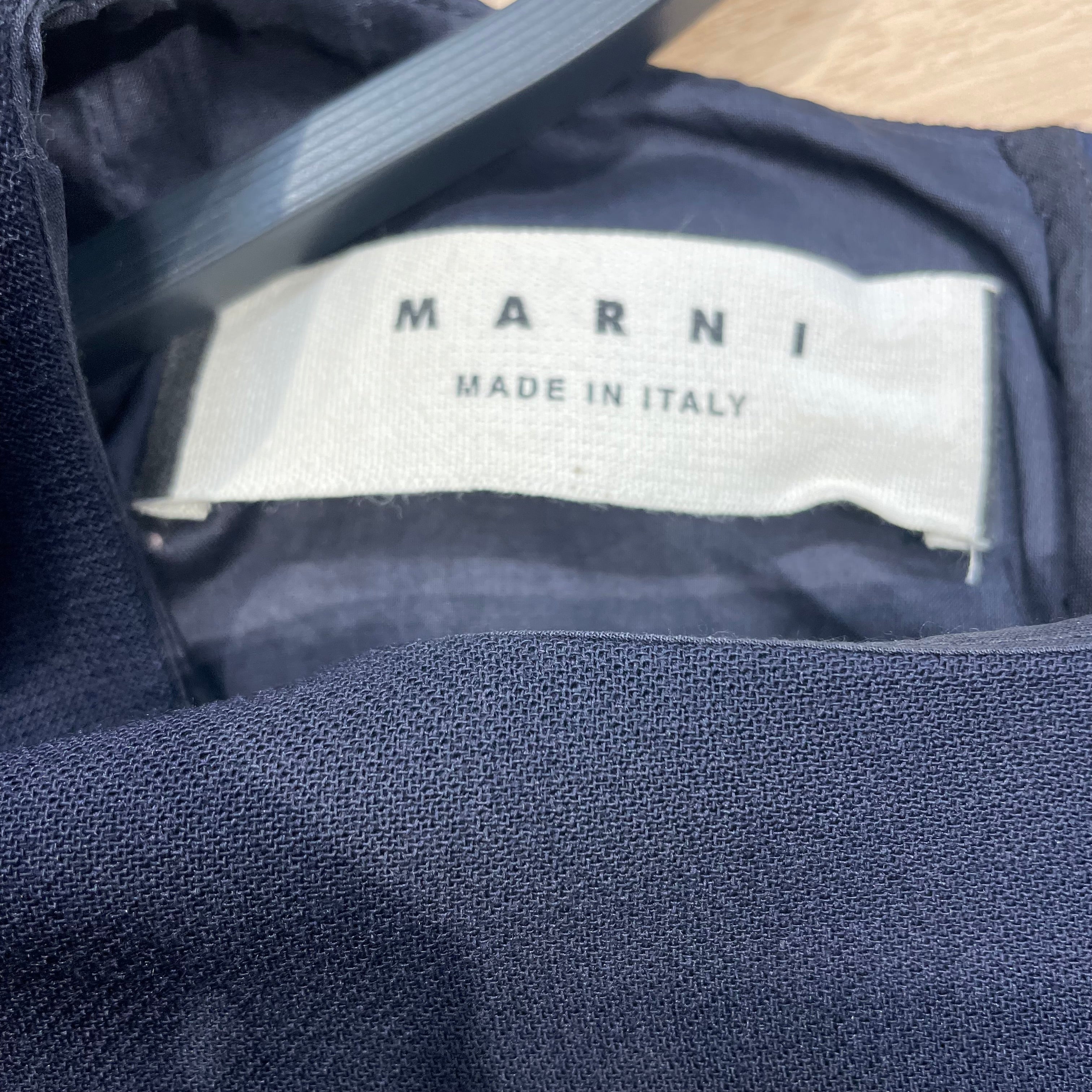 MARNI/Dress/42/Wool/NVY/Maxi Length/BACK ZIPPER view 3