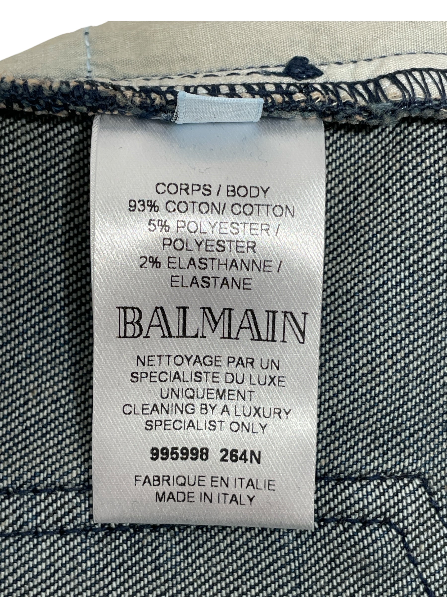 BALMAIN/Skinny Pants/38/Denim/NVY/BIKER view 4