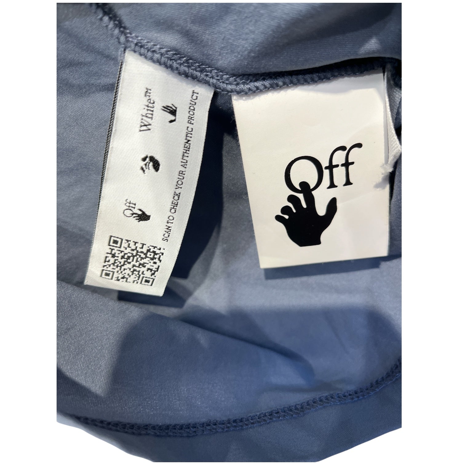 OFF-WHITE/LS T-Shirt/42/IDG/SECOND SKIN "OFF" SHIRT view 3