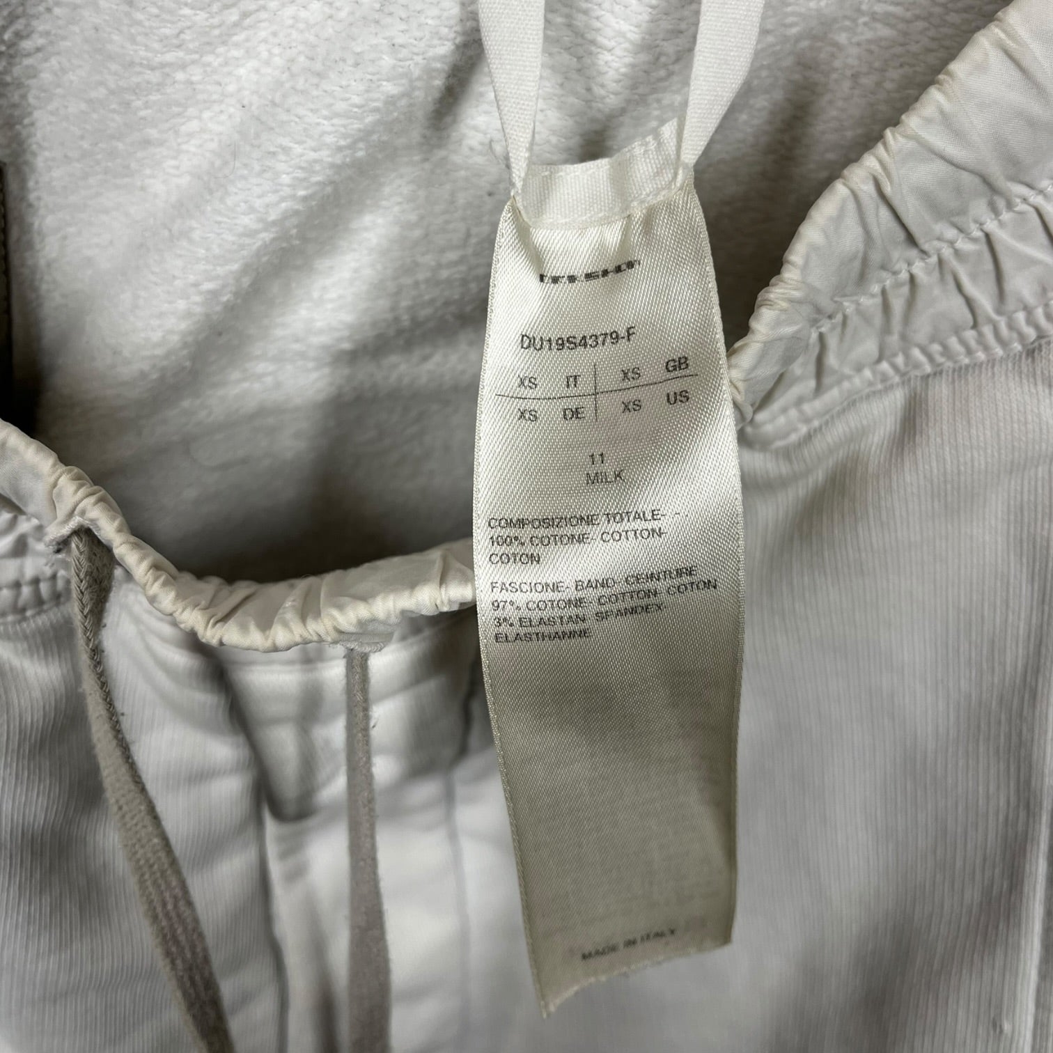 RICK OWENS DRKSHDW/Pants/XS/Cotton/WHT/FELPA PUSHER SWEATPANTS view 5