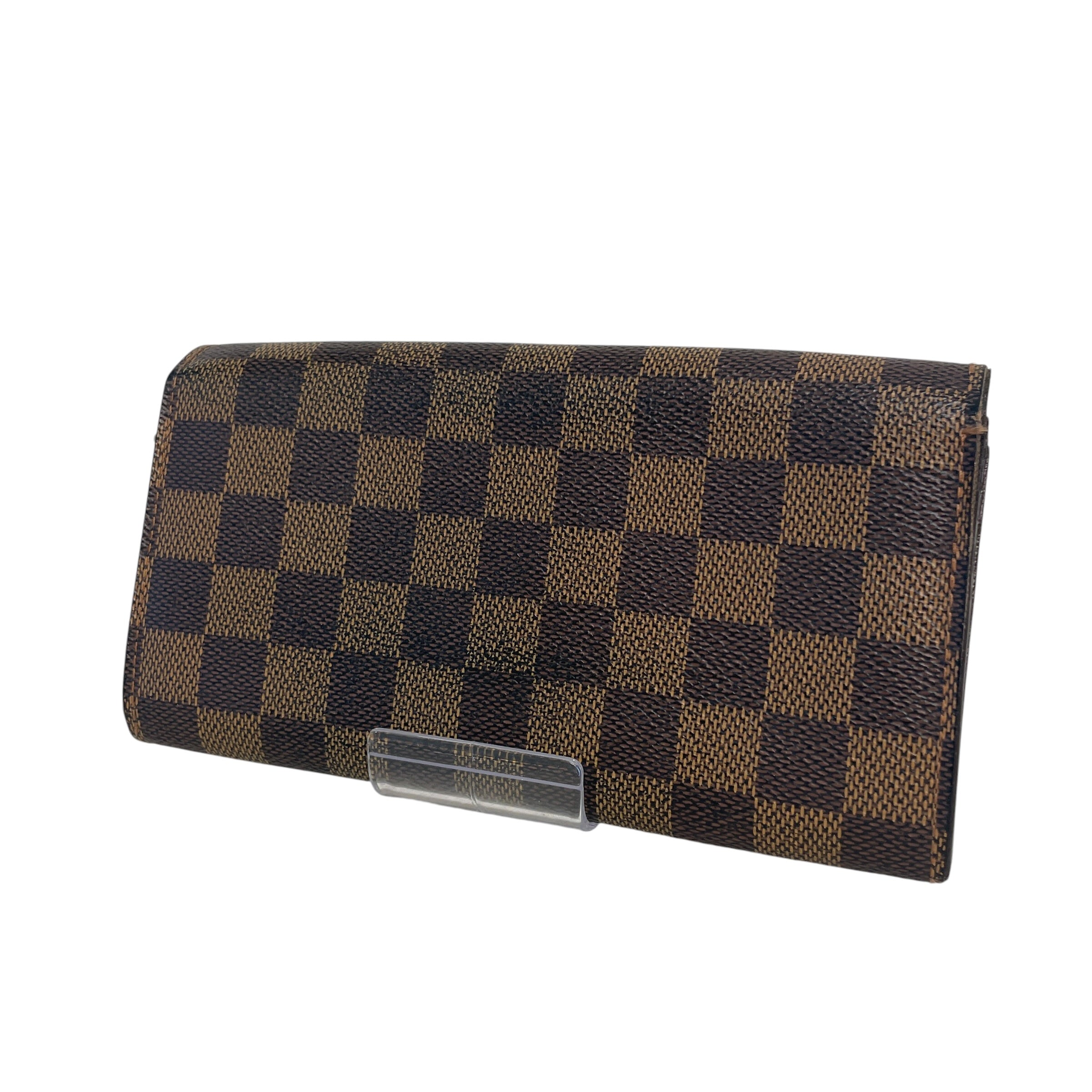 LOUIS VUITTON/Long Wallet/Monogram/Leather/BRW/L's/Damier Ebene Sarah Wallet view 2