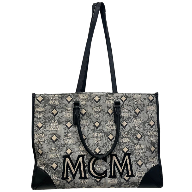 MCM/Tote Bag/Monogram/GRY/Jaquard Monogram