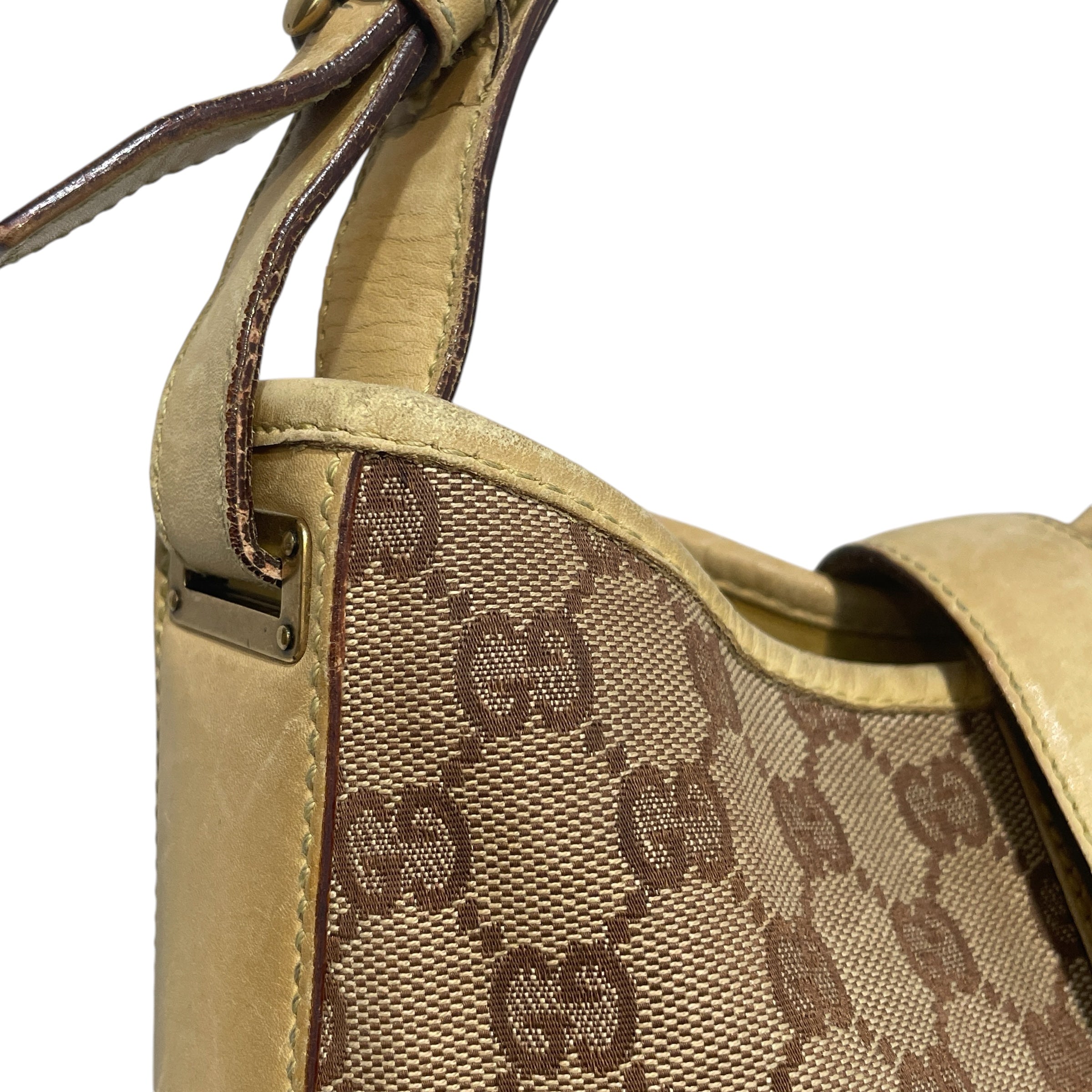 GUCCI/Hand Bag/Monogram/Cotton/BEG/GG Jackie Shoulder Bag view 7