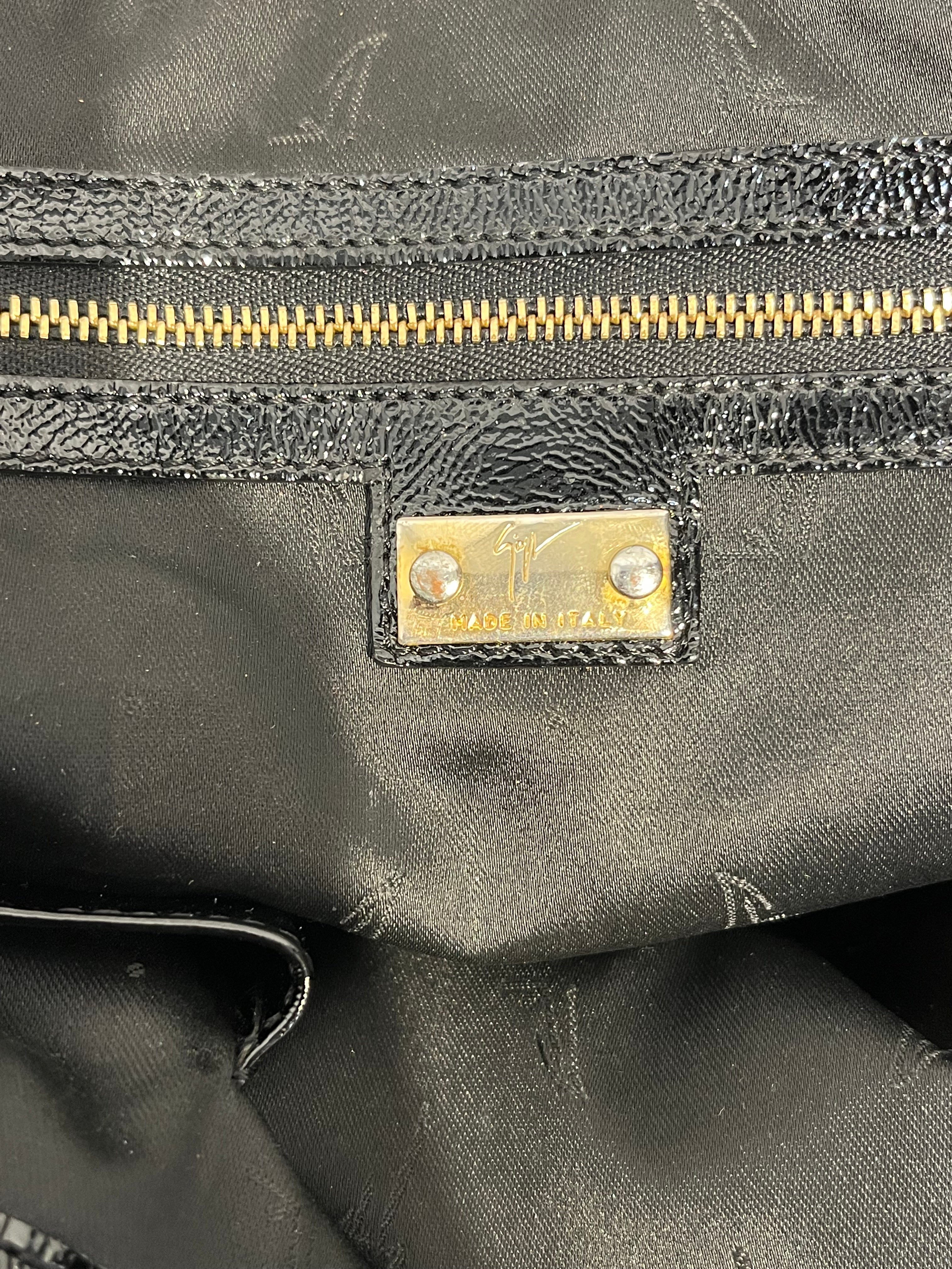 GIUSEPPE ZANOTTI DESIGN/Hand Bag/Leather/BLK/gold hrdwr view 4